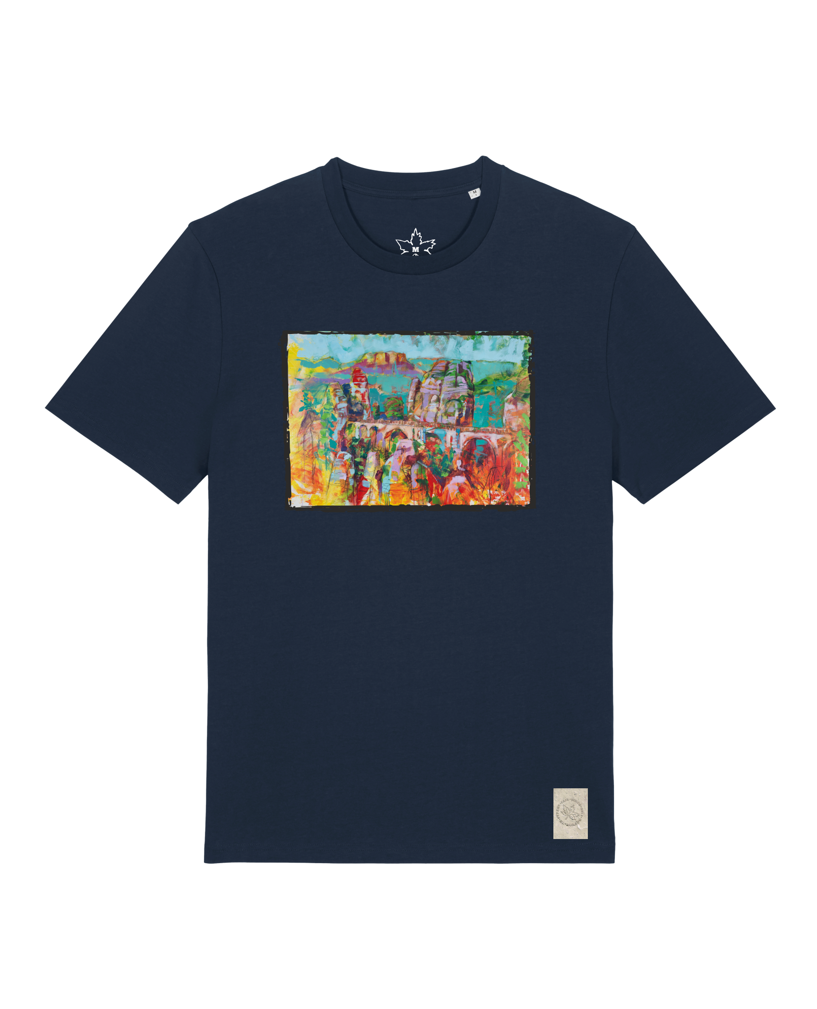 bio-unisex-medium fit-tshirt-bastei-sttu169-marine-front