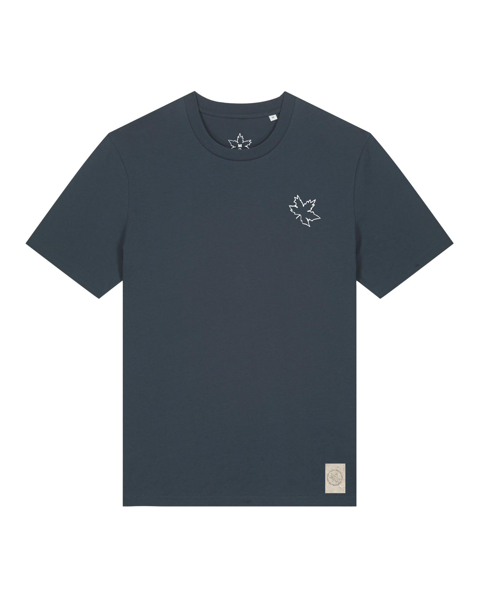 bio-unisex-medium fit-tshirt-be like flowers (backprint)-sttu169-blaubeernacht-front