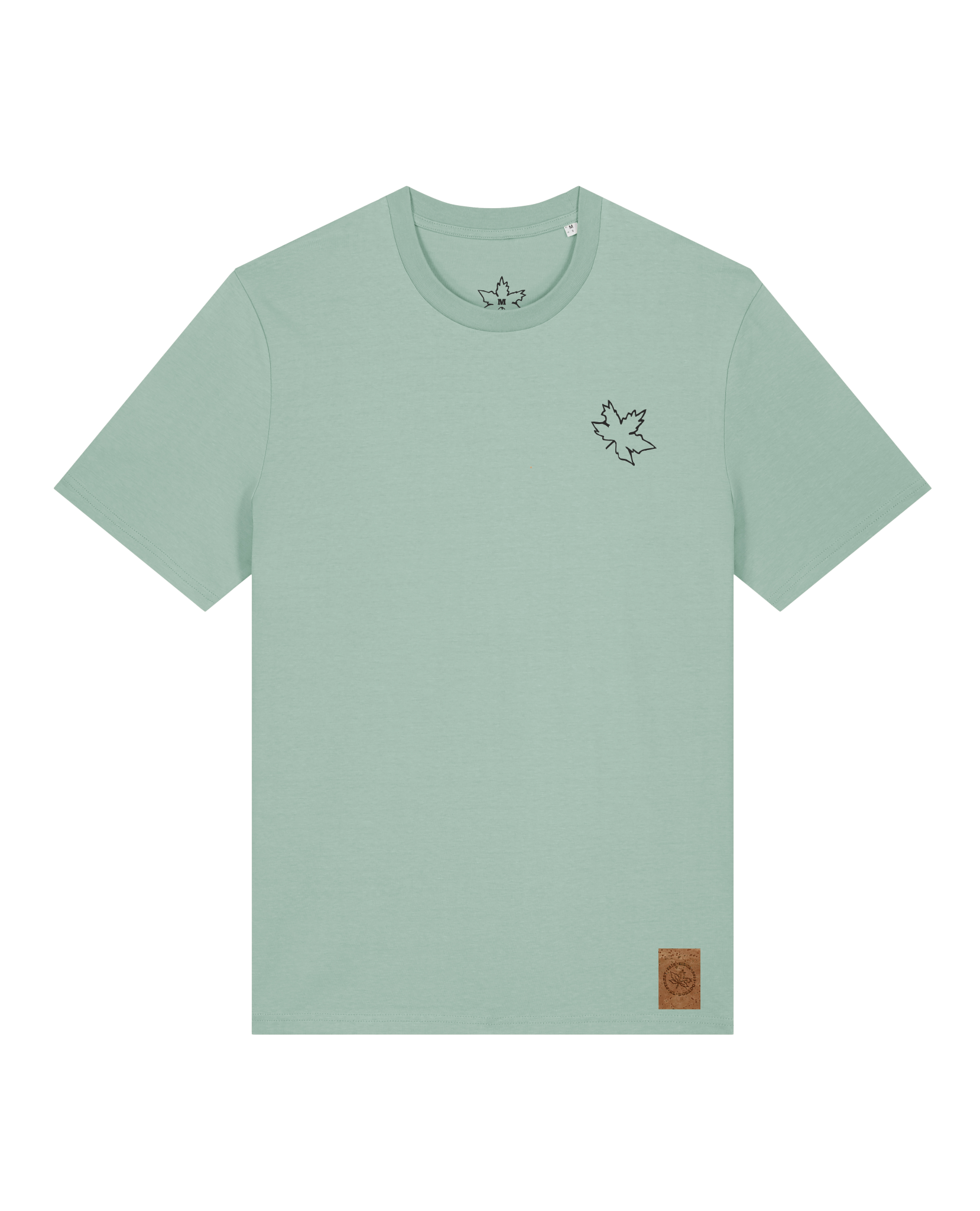 bio-unisex-medium fit-tshirt-be like flowers (backprint)-sttu169-eukalyptus-front