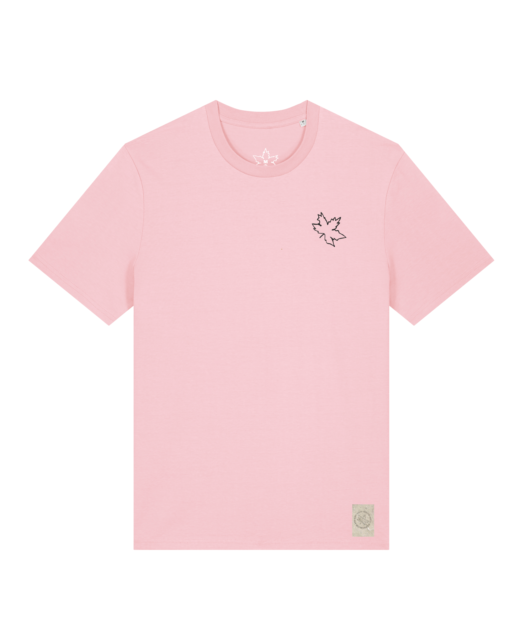 bio-unisex-medium fit-tshirt-be like flowers (backprint)-sttu169-flamingo-front