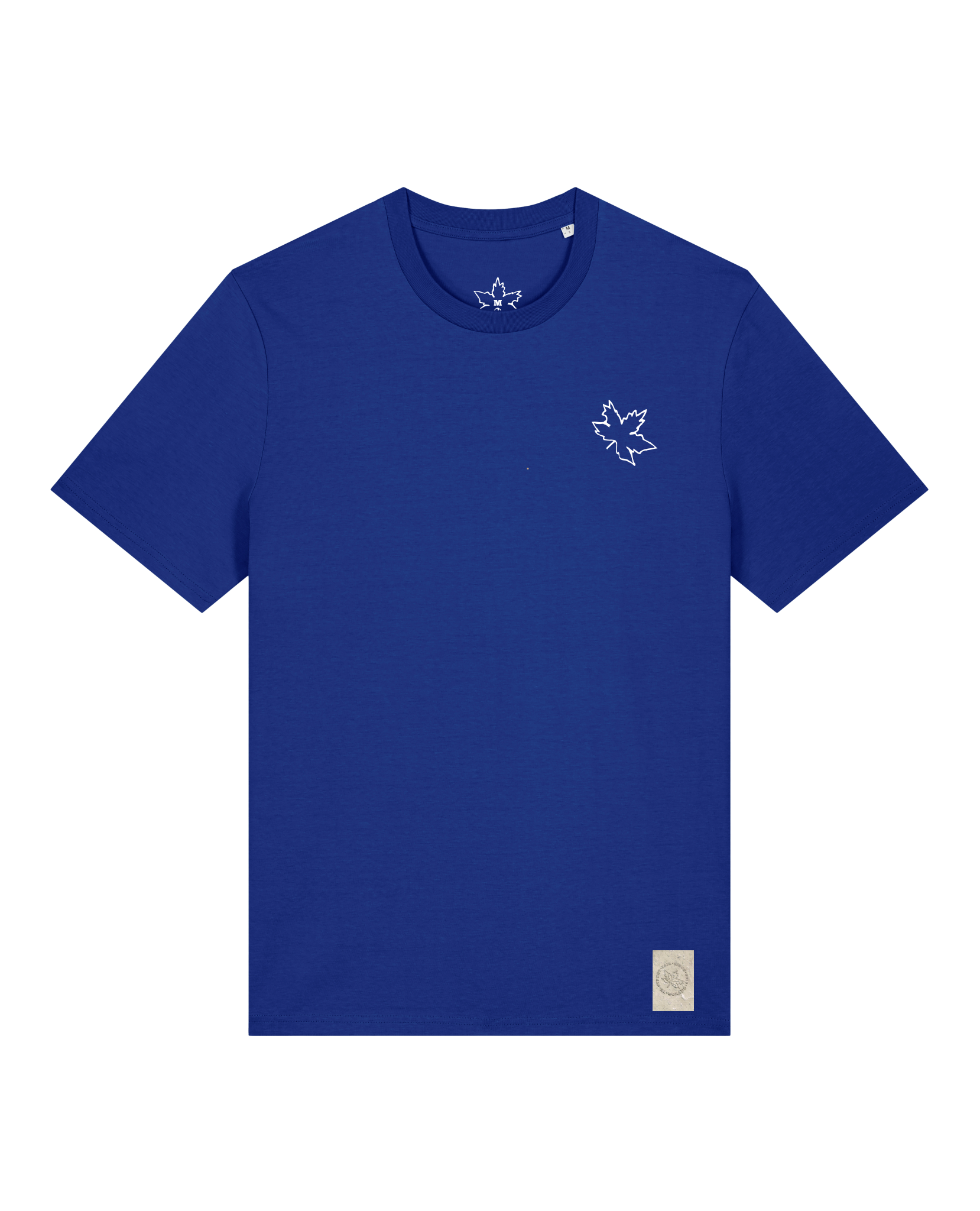 bio-unisex-medium fit-tshirt-be like flowers (backprint)-sttu169-kornblume-front