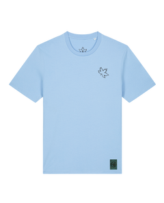 bio-unisex-medium fit-tshirt-be like flowers (backprint)-sttu169-lagune-front