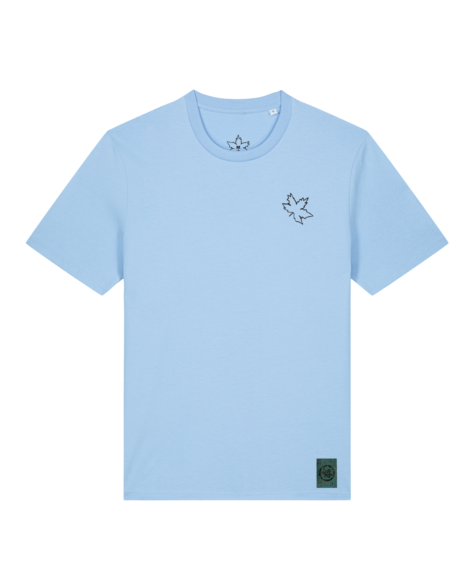 bio-unisex-medium fit-tshirt-be like flowers (backprint)-sttu169-lagune-front