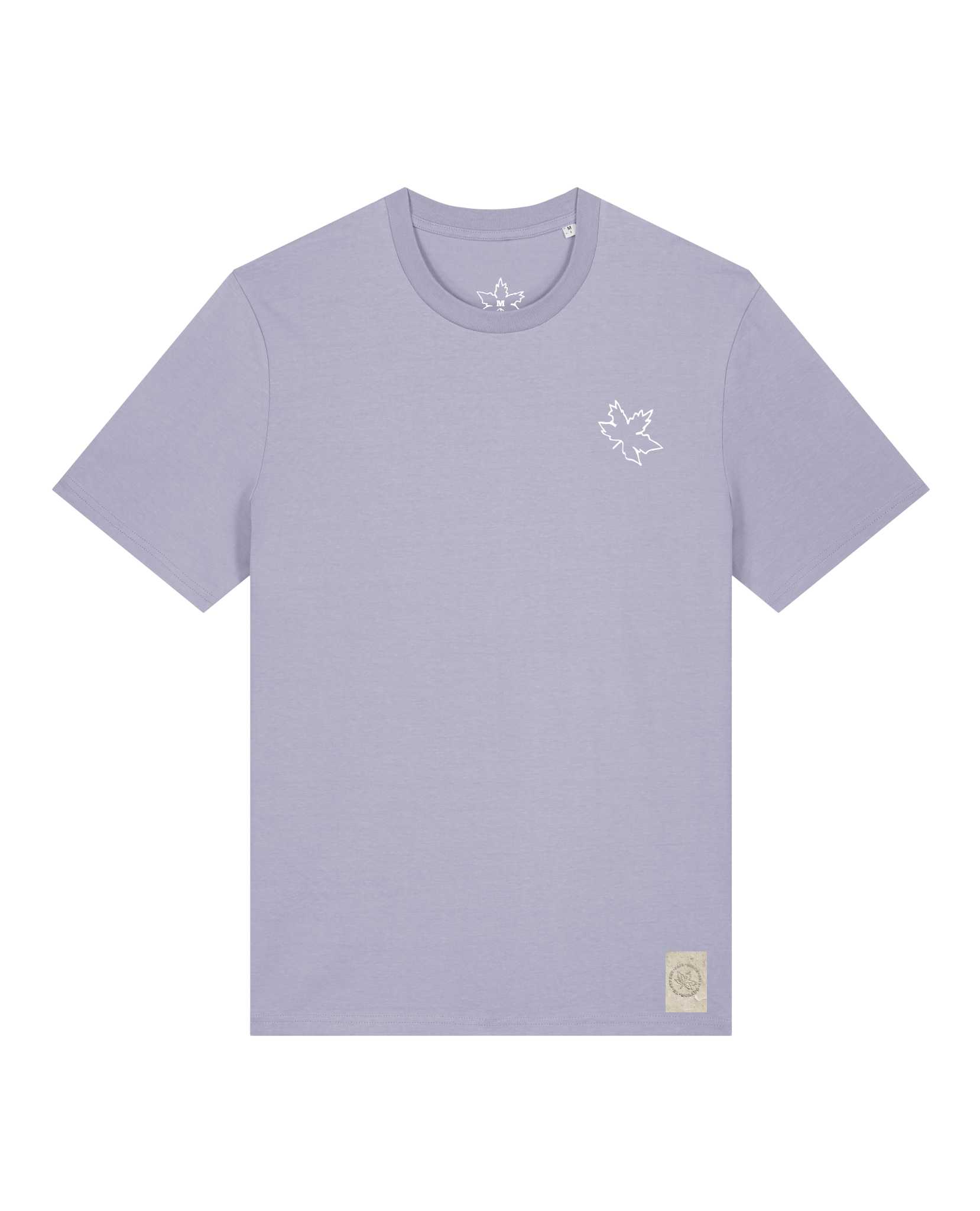 bio-unisex-medium fit-tshirt-be like flowers (backprint)-sttu169-lavender-front