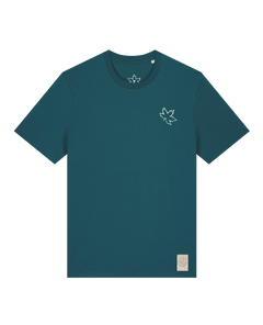 bio-unisex-medium fit-tshirt-be like flowers (backprint)-sttu169-nordmanntanne-front