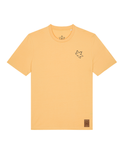 bio-unisex-medium fit-tshirt-be like flowers (backprint)-sttu169-senfkorn-front
