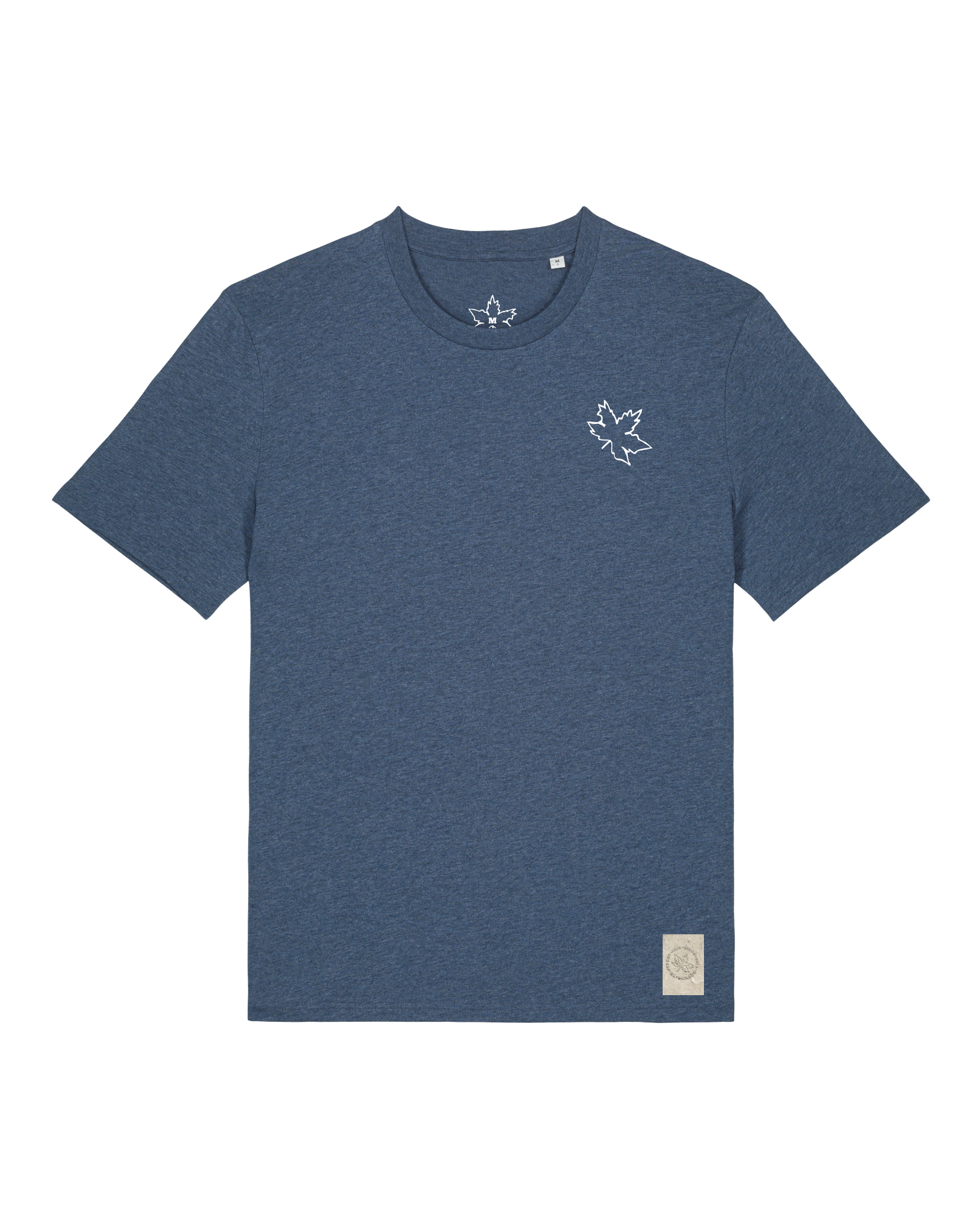 bio-unisex-medium fit-tshirt-be like flowers (backprint)-sttu169-walblau-front