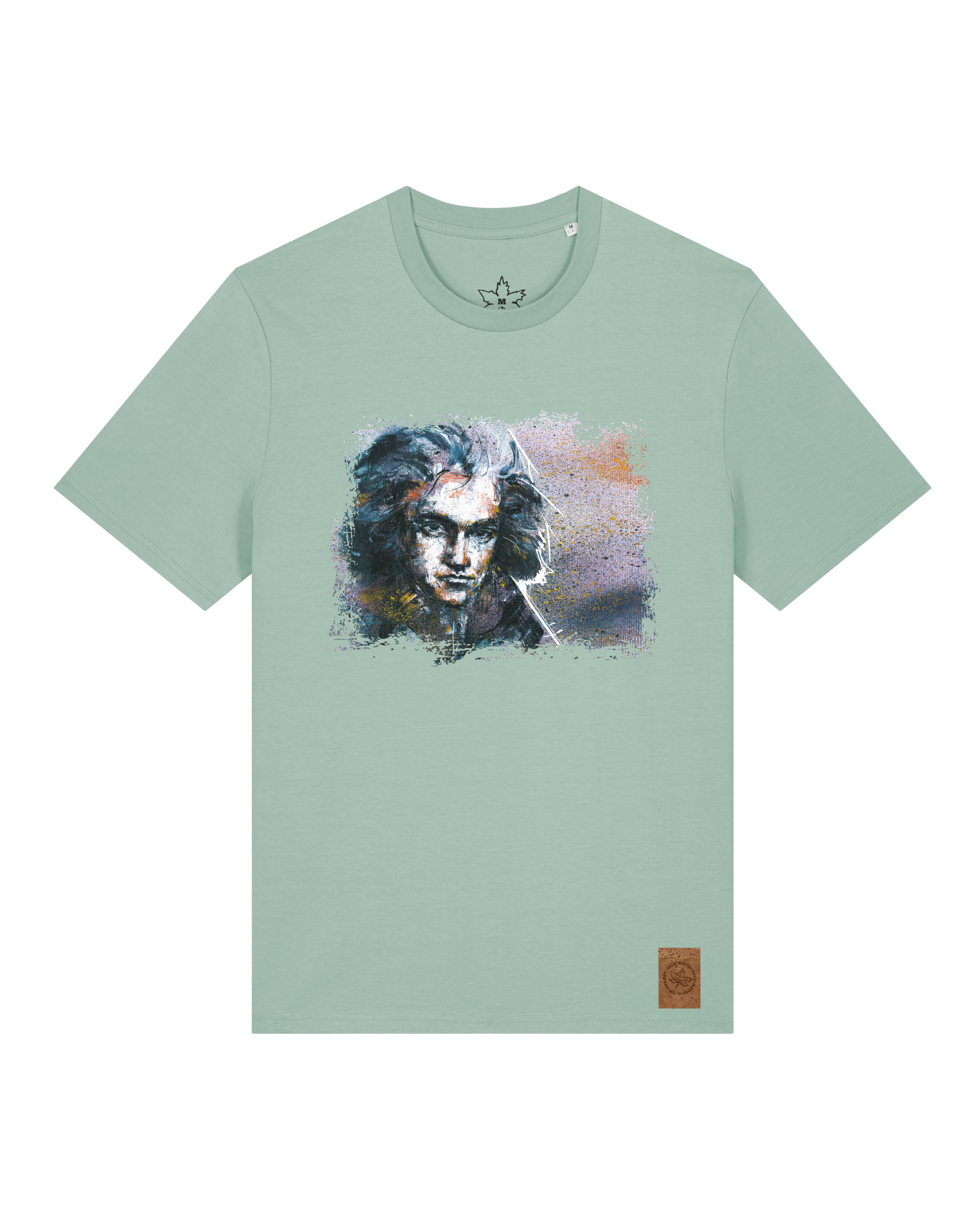 bio-unisex-medium fit-tshirt-beethoven-sttu169-eukalyptus-front