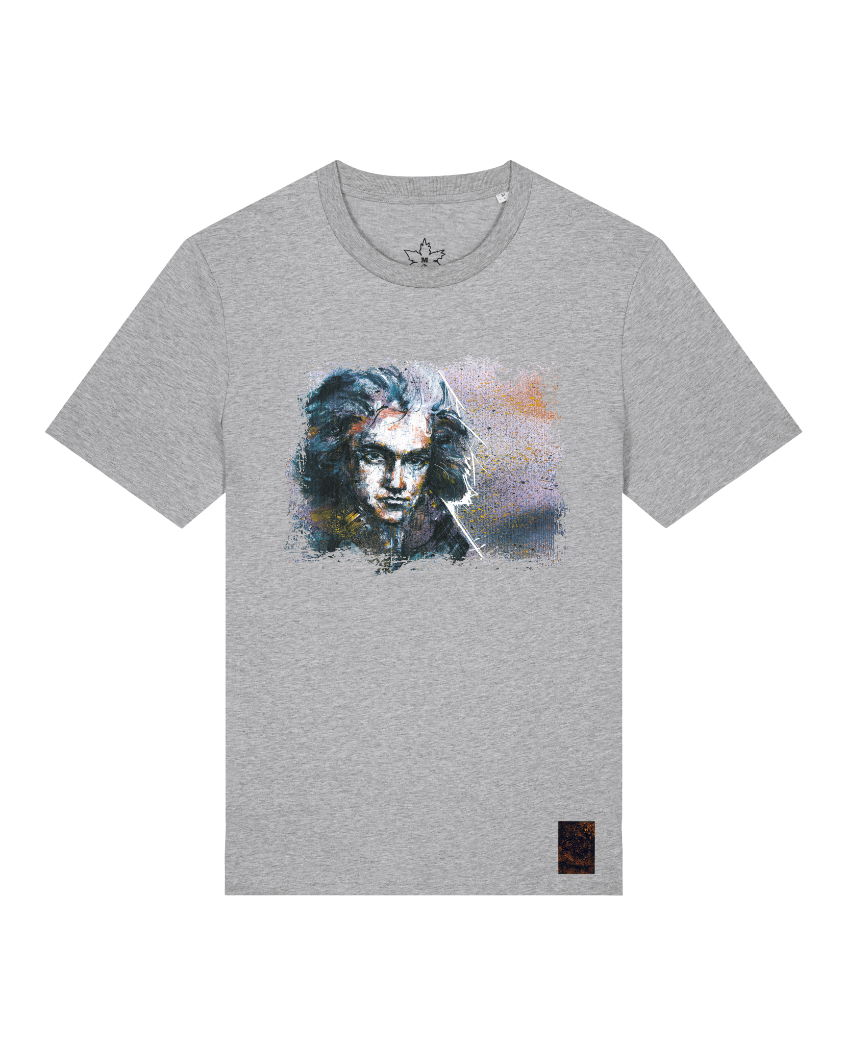 bio-unisex-medium fit-tshirt-beethoven-sttu169-mausgrau-front