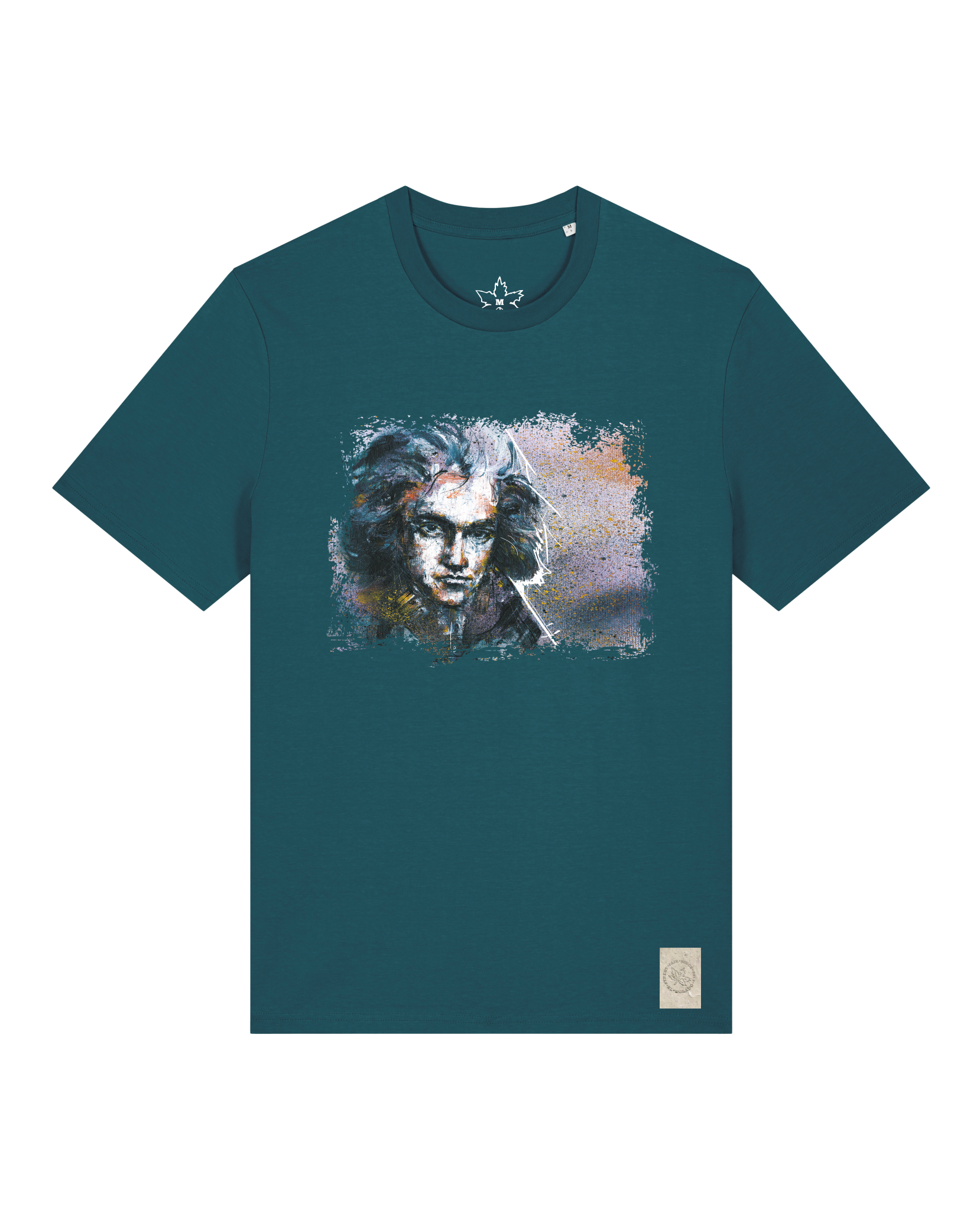bio-unisex-medium fit-tshirt-beethoven-sttu169-nordmanntanne-front