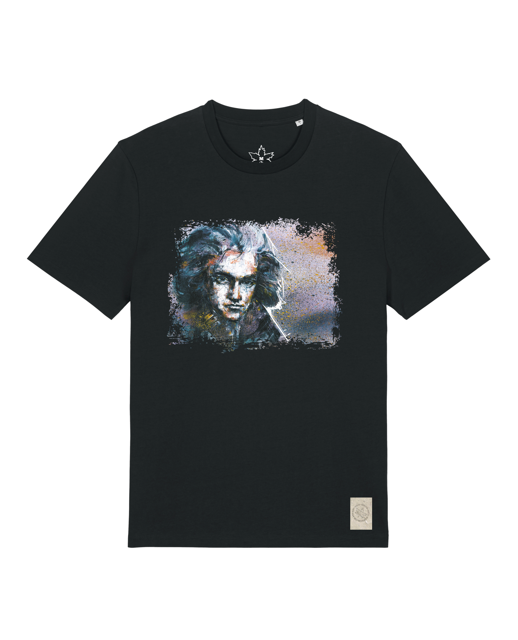 bio-unisex-medium fit-tshirt-beethoven-sttu169-schwarz-front