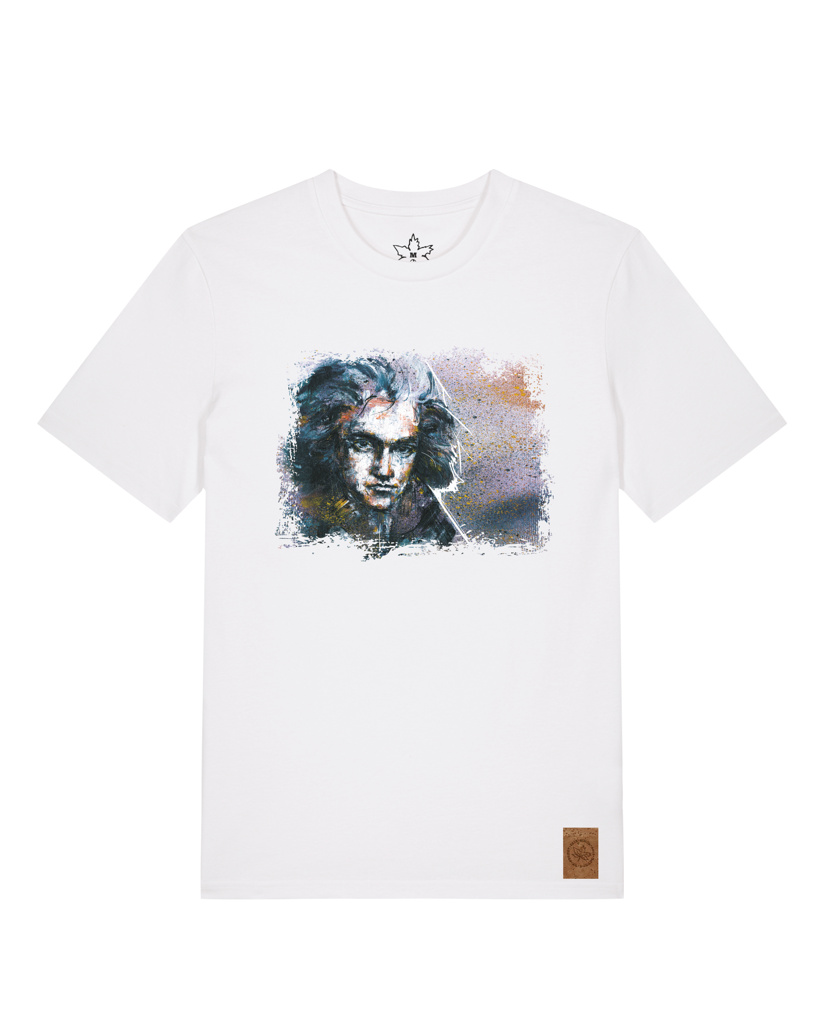 bio-unisex-medium fit-tshirt-beethoven-sttu169-weiß-front
