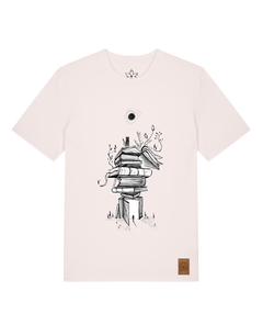 bio-unisex-medium fit-tshirt-bücherkatze-sttu169-bio ei-front