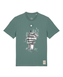 bio-unisex-medium fit-tshirt-bücherkatze-sttu169-blautanne-front