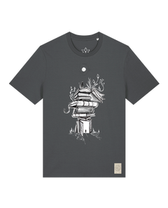 bio-unisex-medium fit-tshirt-bücherkatze-sttu169-eisen-front