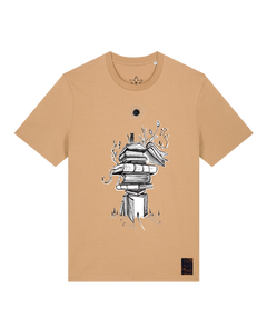 bio-unisex-medium fit-tshirt-bücherkatze-sttu169-meersand-front