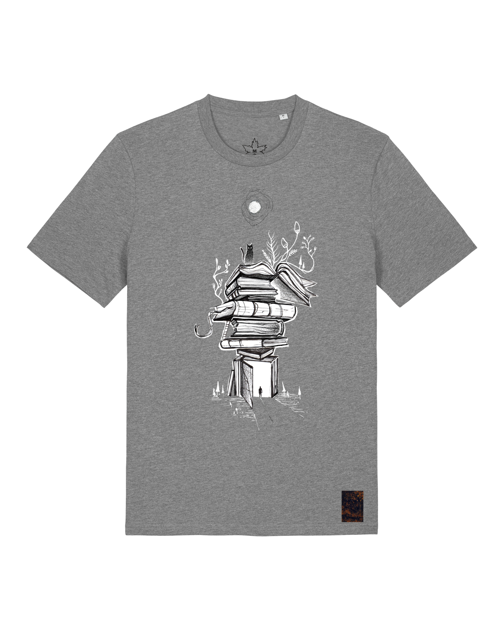 bio-unisex-medium fit-tshirt-bücherkatze-sttu169-opossum-front