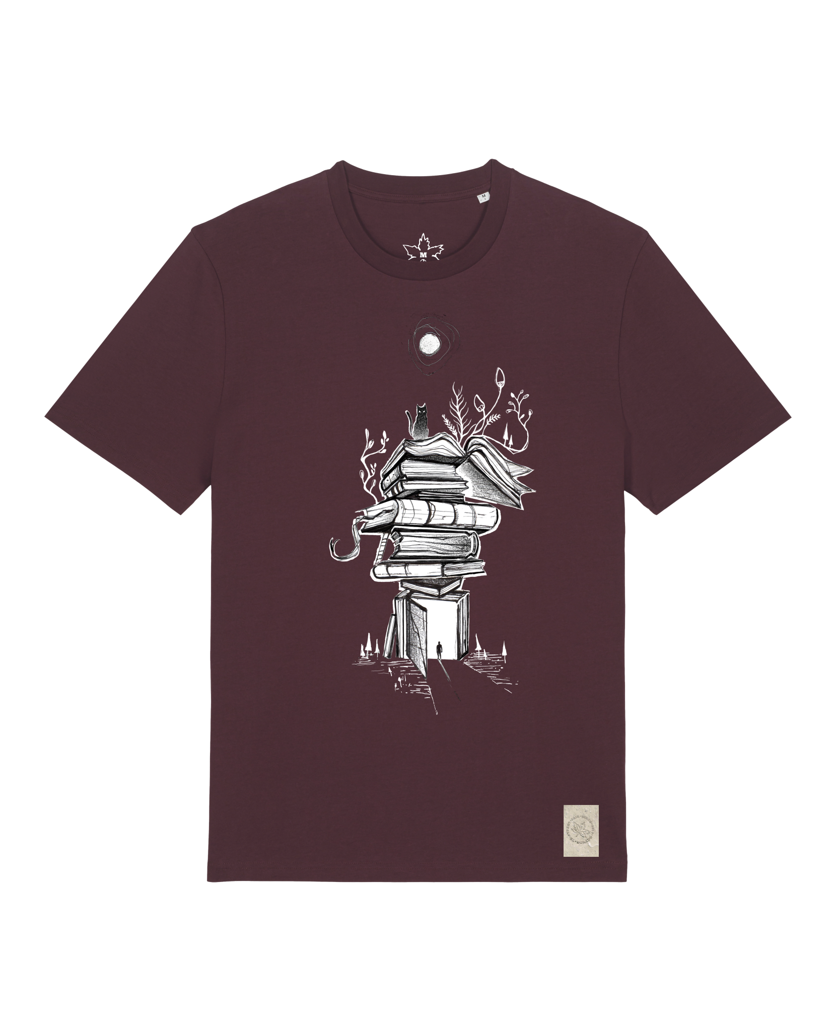 bio-unisex-medium fit-tshirt-bücherkatze-sttu169-zartbitter-front