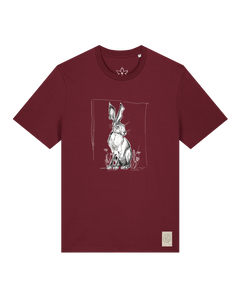 bio-unisex-medium fit-tshirt-carrot hunter-sttu169-burgunder rot-front