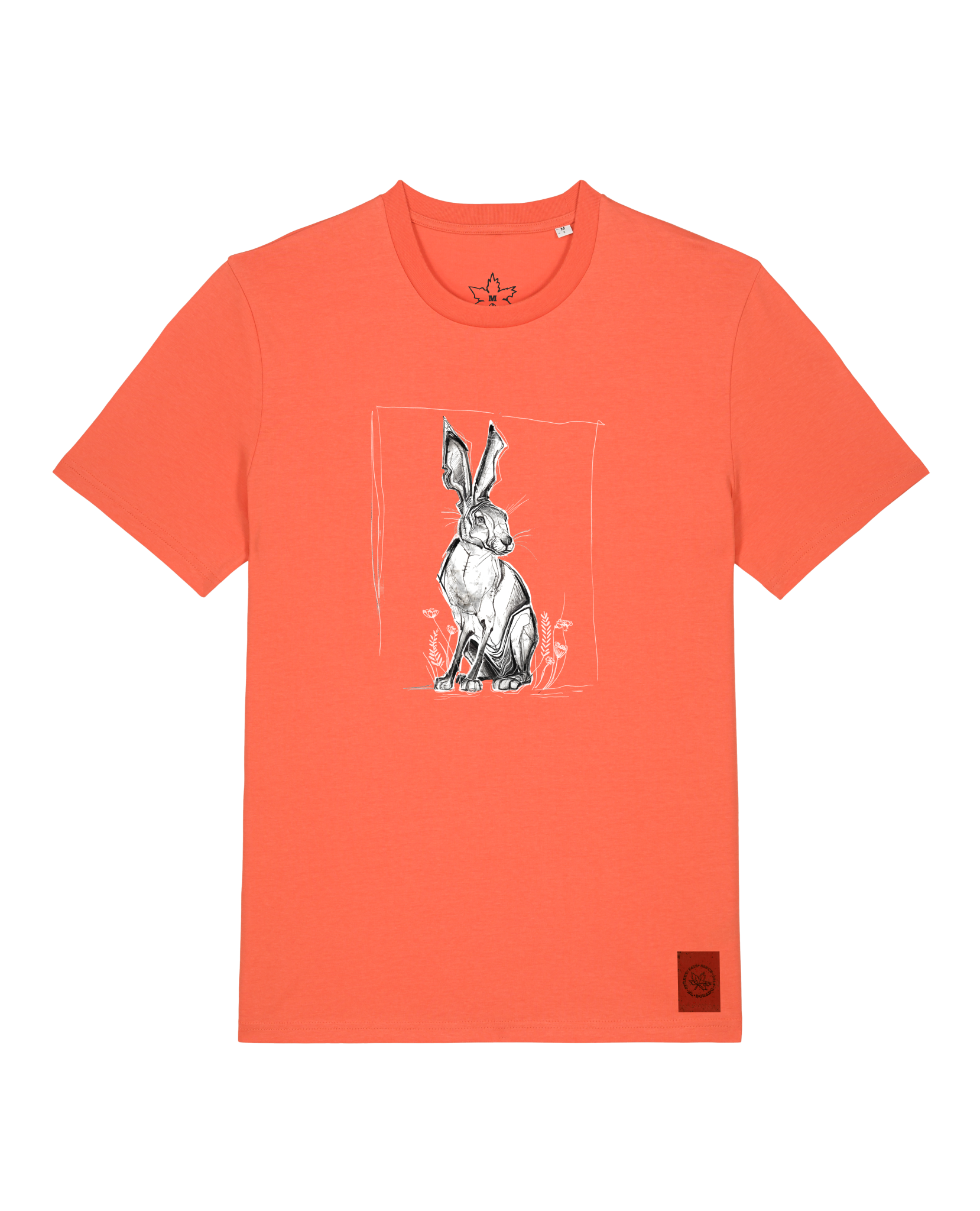 bio-unisex-medium fit-tshirt-carrot hunter-sttu169-mandarine-front