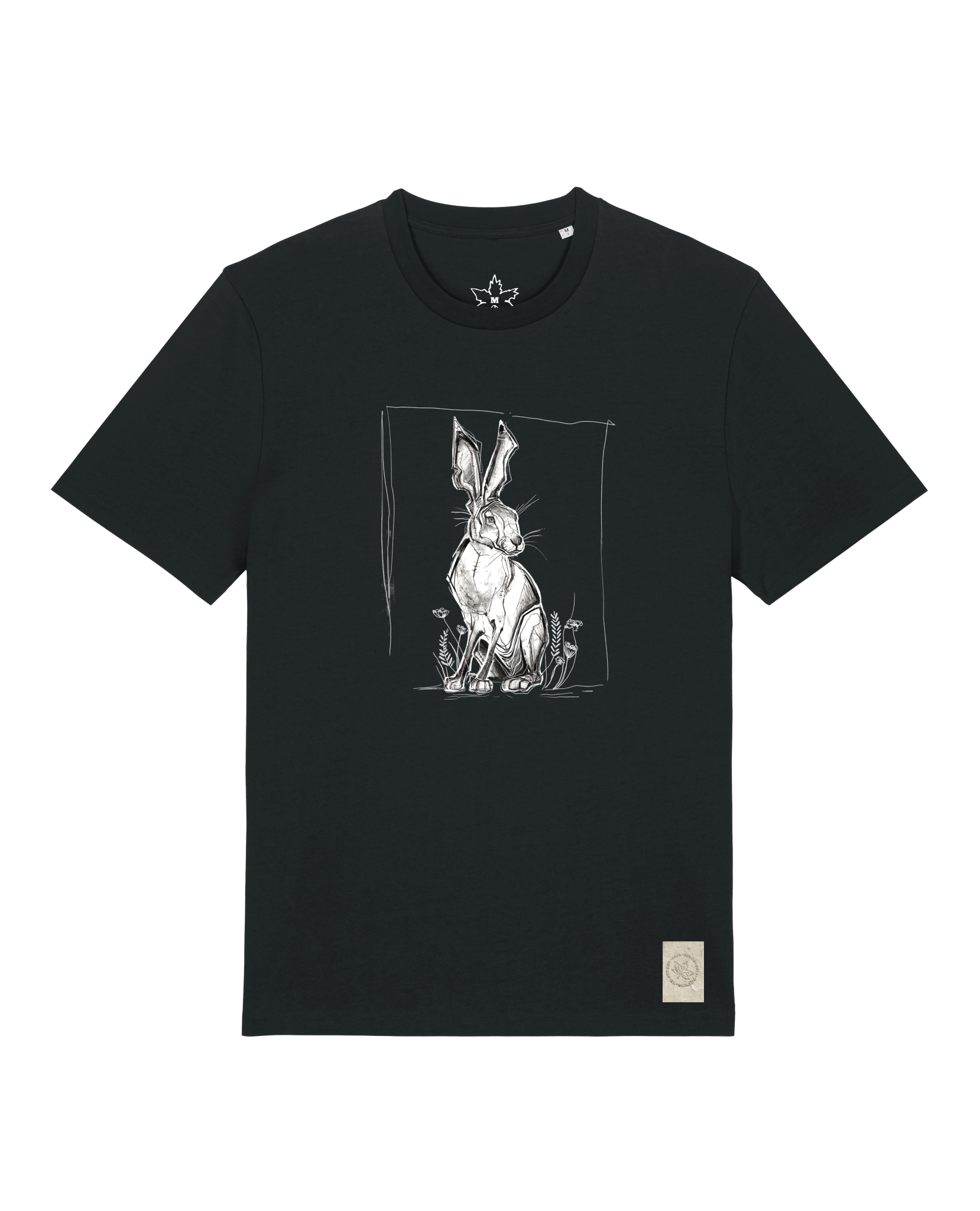 bio-unisex-medium fit-tshirt-carrot hunter-sttu169-schwarz-front