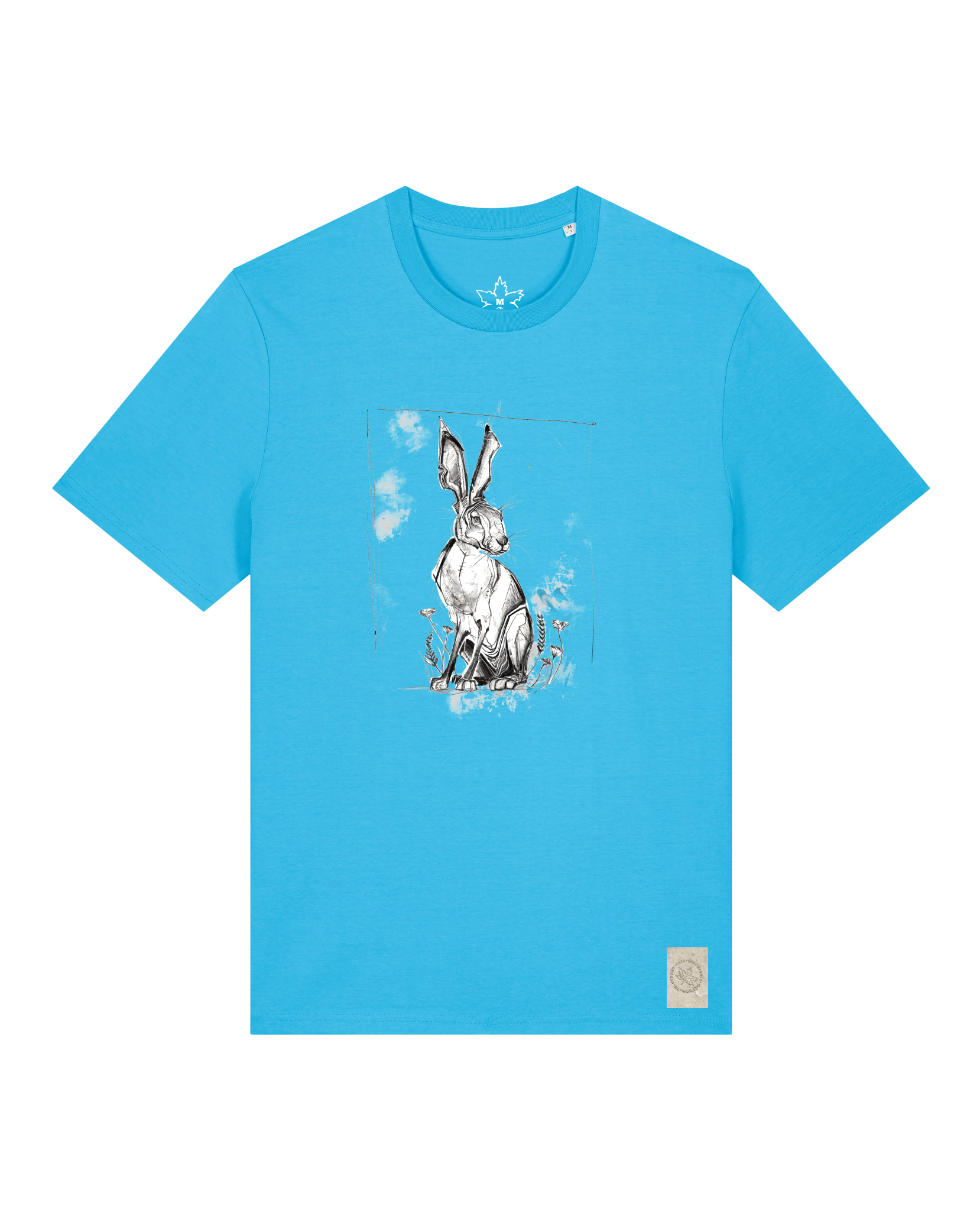 bio-unisex-medium fit-tshirt-carrot hunter-sttu169-wasserblau-front