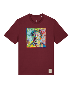 bio-unisex-medium fit-tshirt-chaplin-sttu169-burgunder rot-front