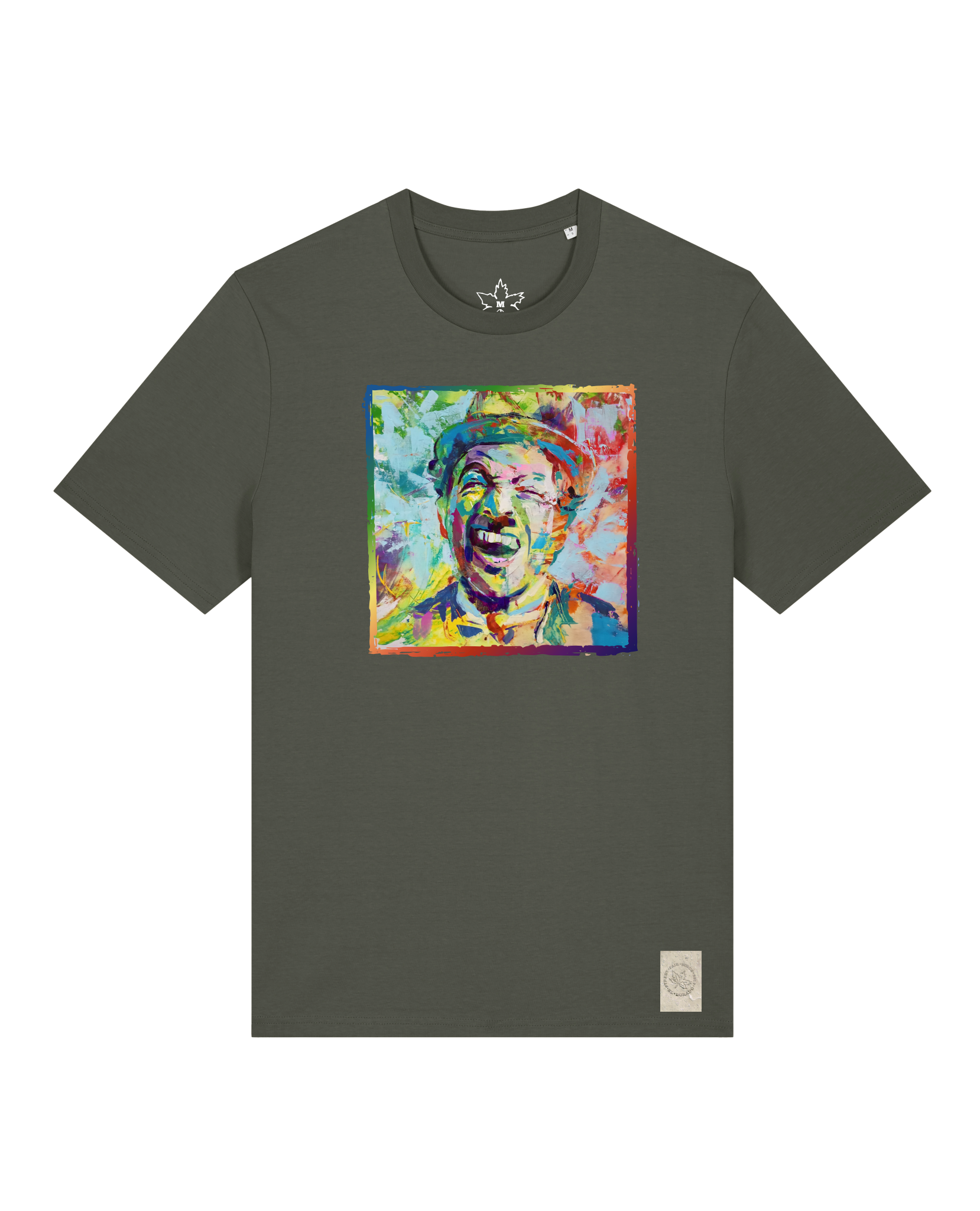 bio-unisex-medium fit-tshirt-chaplin-sttu169-grunkohl-front