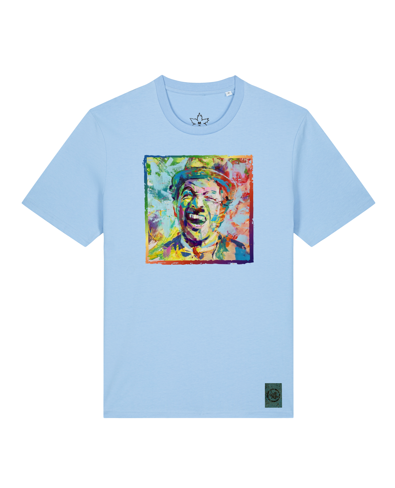 bio-unisex-medium fit-tshirt-chaplin-sttu169-lagune-front