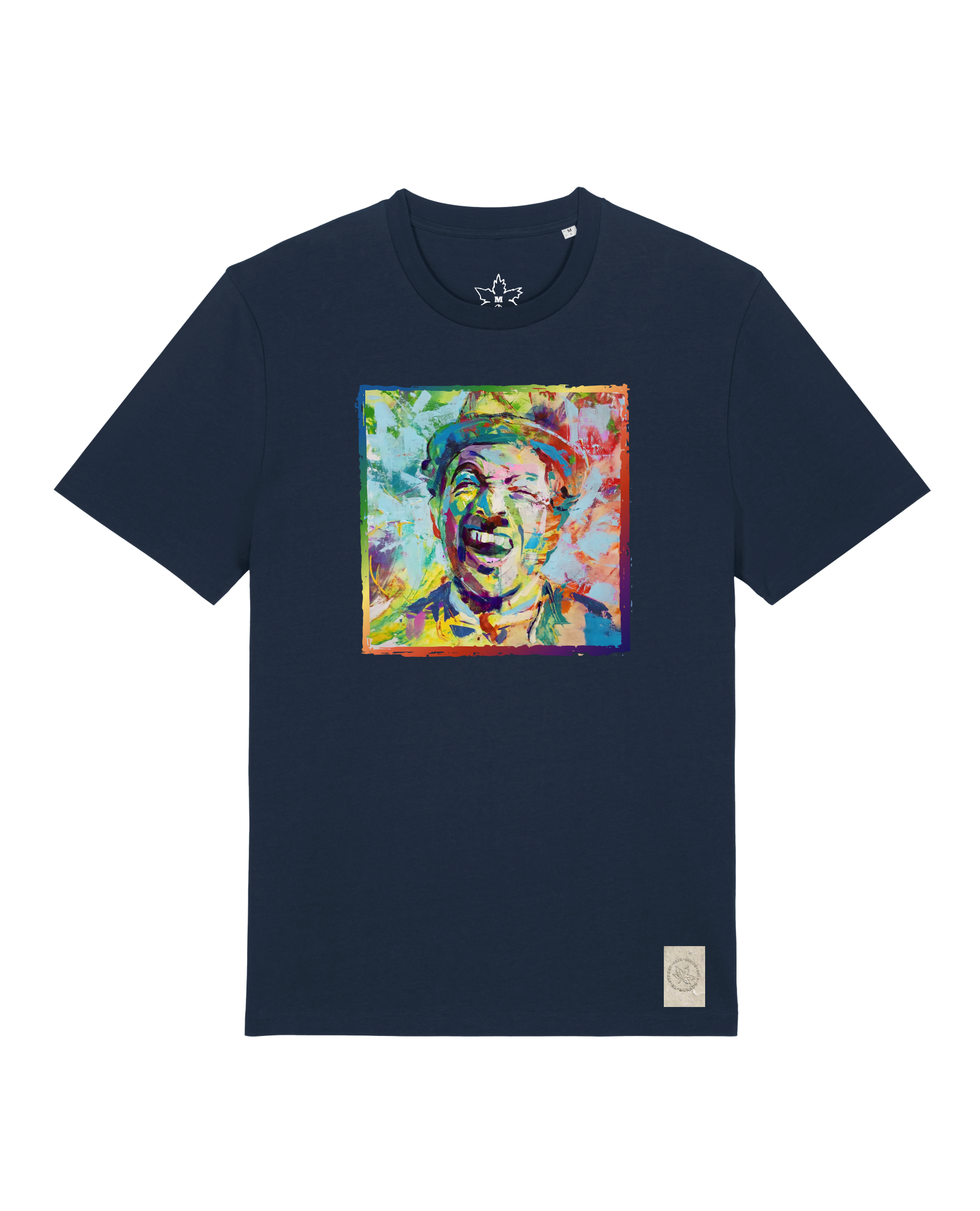 bio-unisex-medium fit-tshirt-chaplin-sttu169-marine-front