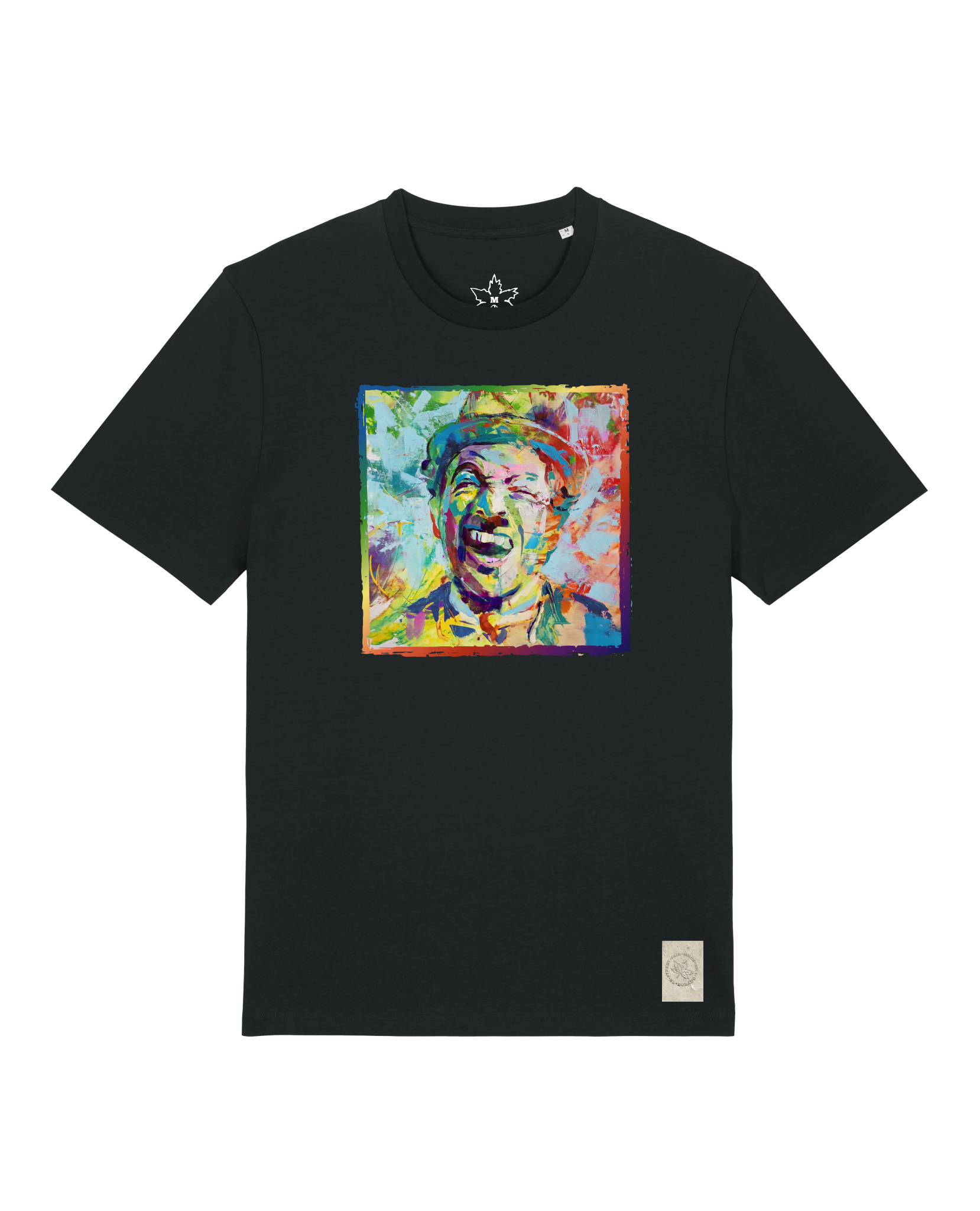bio-unisex-medium fit-tshirt-chaplin-sttu169-schwarz-front