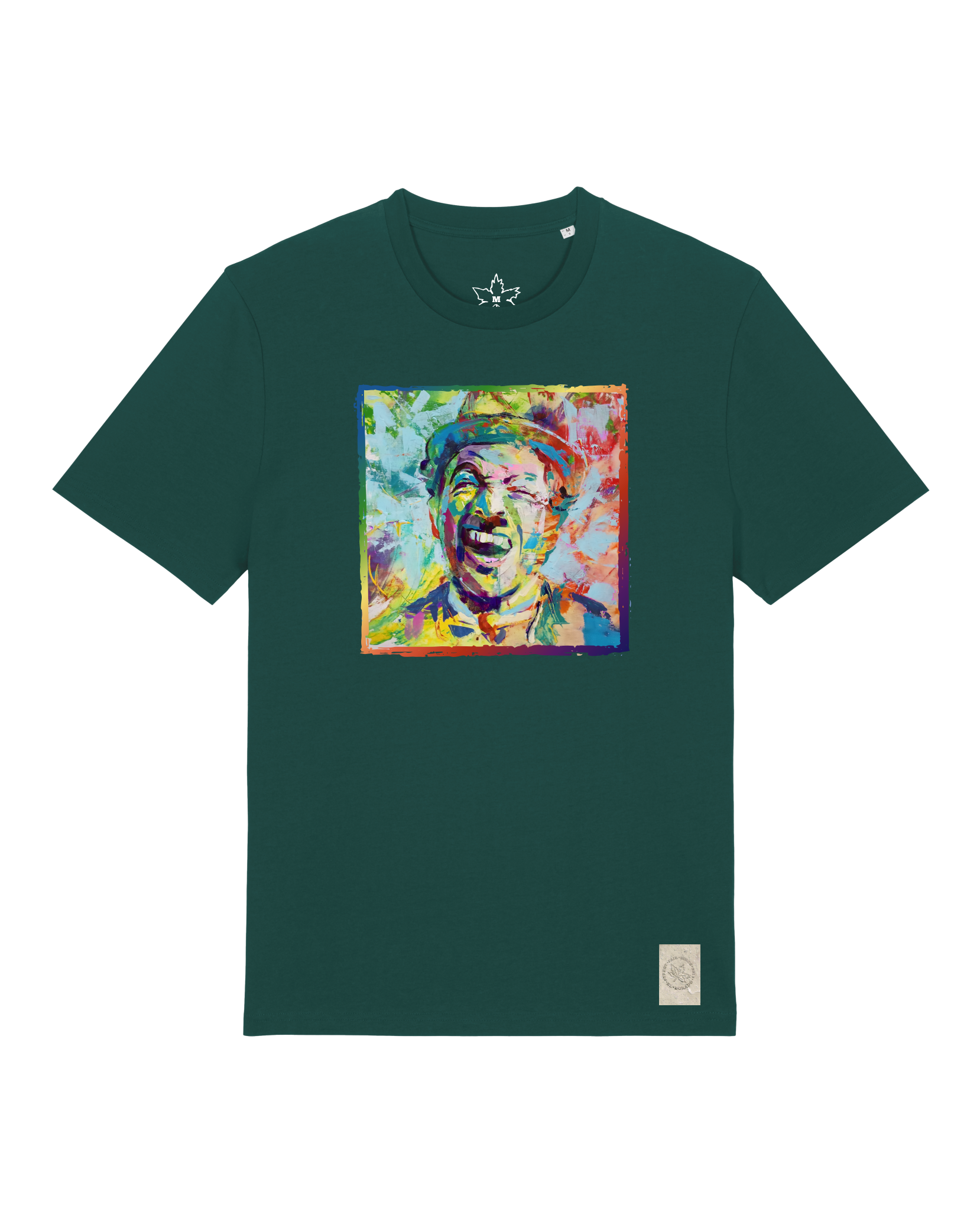 bio-unisex-medium fit-tshirt-chaplin-sttu169-spirulina-front