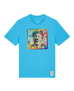 bio-unisex-medium fit-tshirt-chaplin-sttu169-wasserblau-front