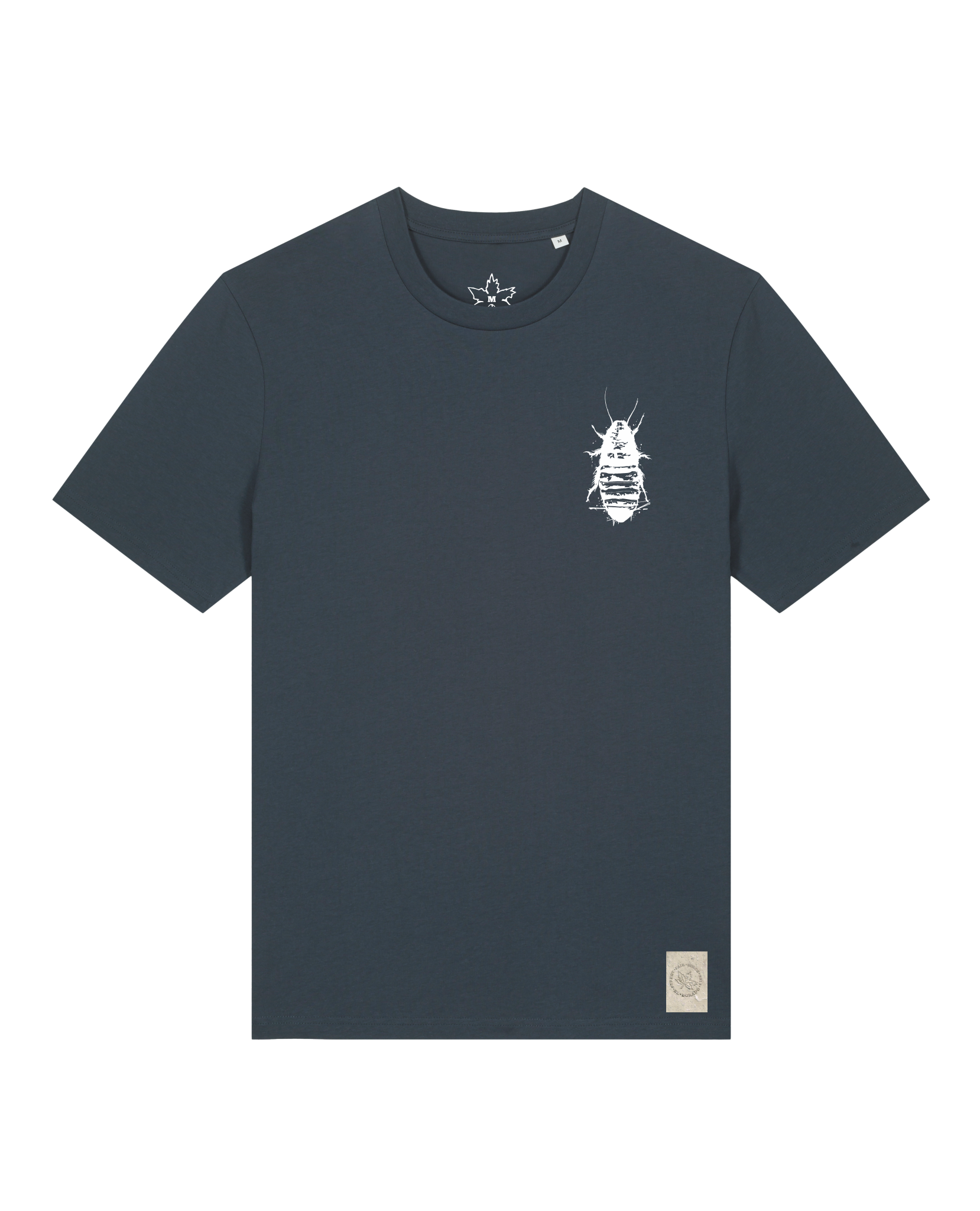 bio-unisex-medium fit-tshirt-cockroach ranch (backprint)-sttu169-blaubeernacht-front