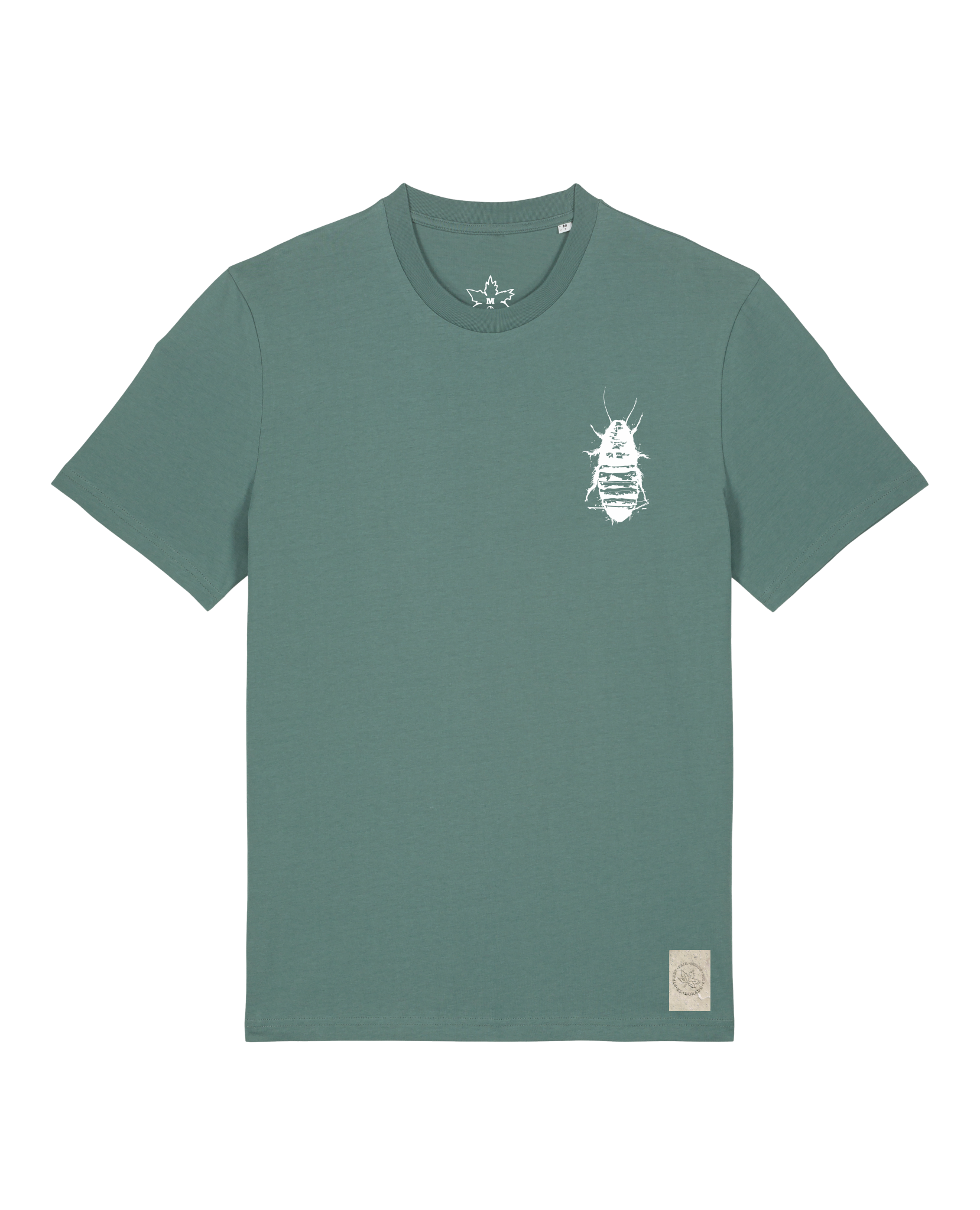 bio-unisex-medium fit-tshirt-cockroach ranch (backprint)-sttu169-blautanne-front