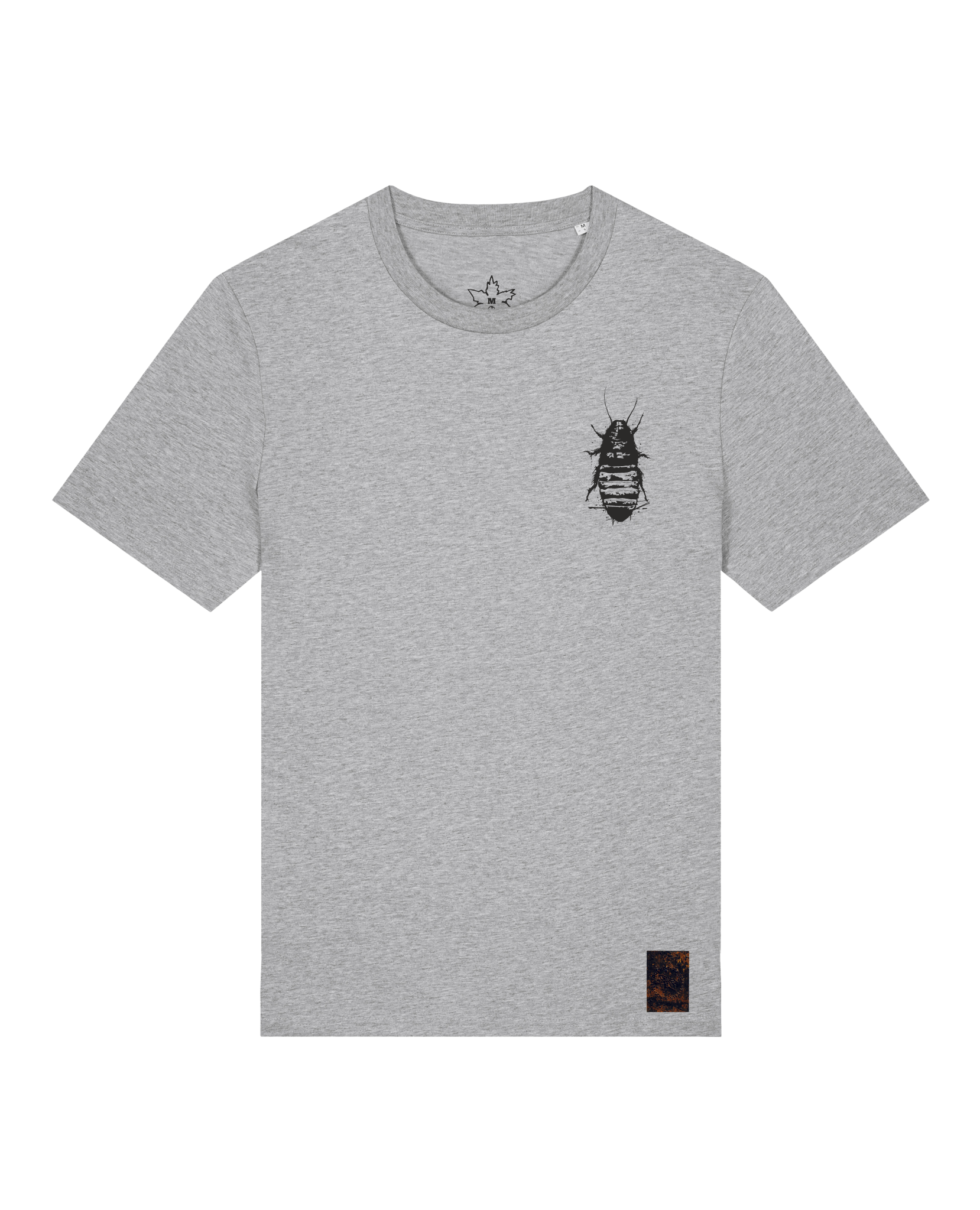 bio-unisex-medium fit-tshirt-cockroach ranch (backprint)-sttu169-mausgrau-front