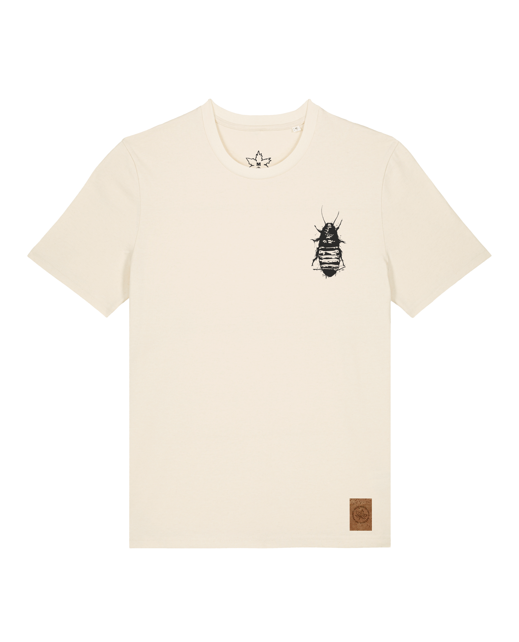 bio-unisex-medium fit-tshirt-cockroach ranch (backprint)-sttu169-natur-front