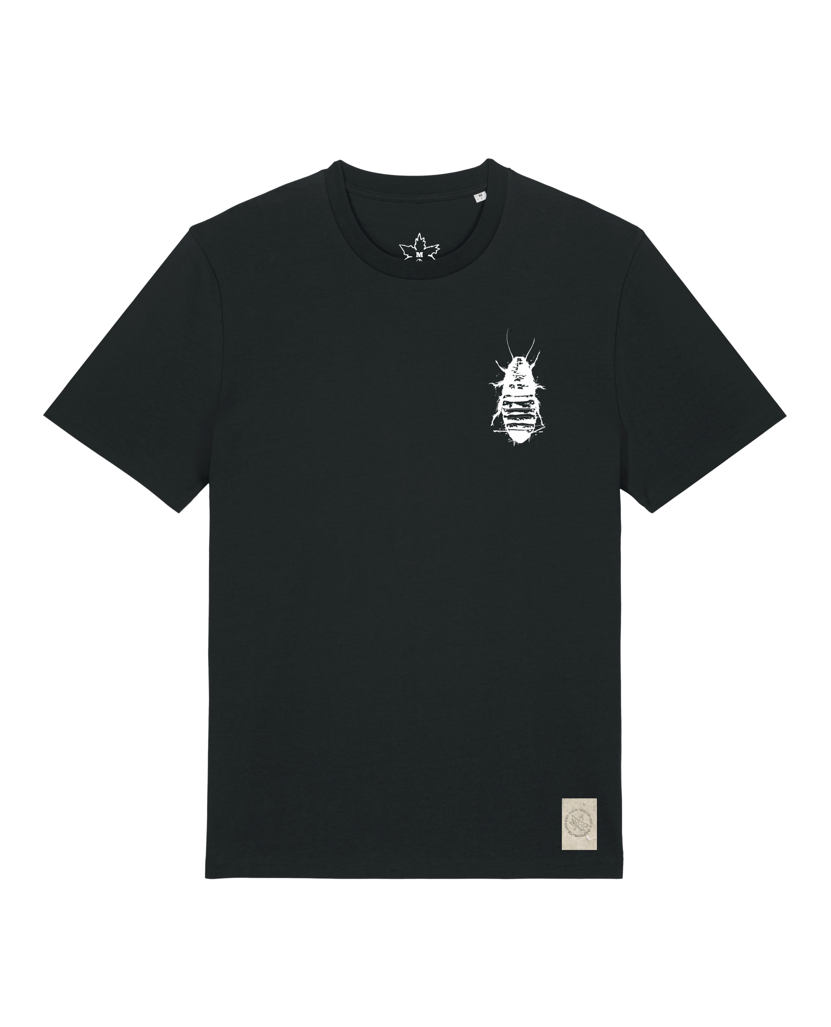 bio-unisex-medium fit-tshirt-cockroach ranch (backprint)-sttu169-schwarz-front