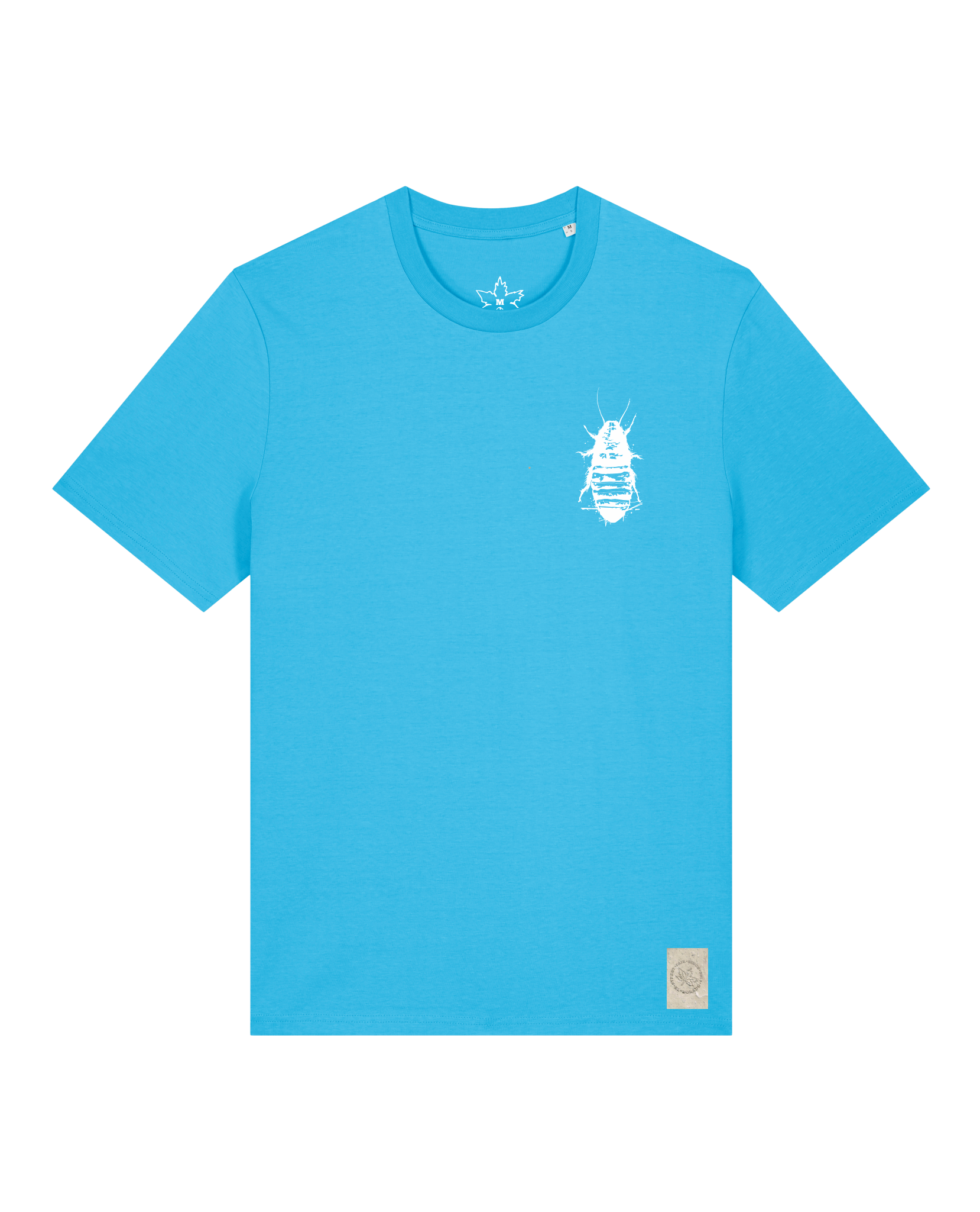 bio-unisex-medium fit-tshirt-cockroach ranch (backprint)-sttu169-wasserblau-front