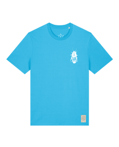 bio-unisex-medium fit-tshirt-cockroach ranch (backprint)-sttu169-wasserblau-front