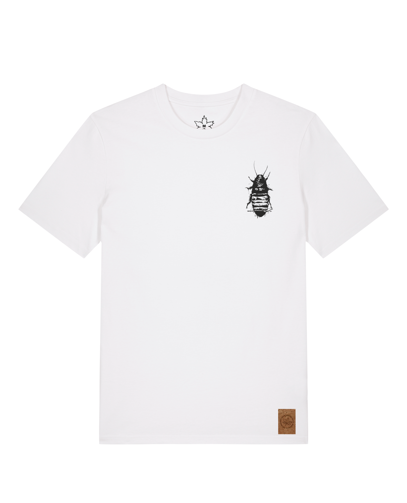 bio-unisex-medium fit-tshirt-cockroach ranch (backprint)-sttu169-weiß-front