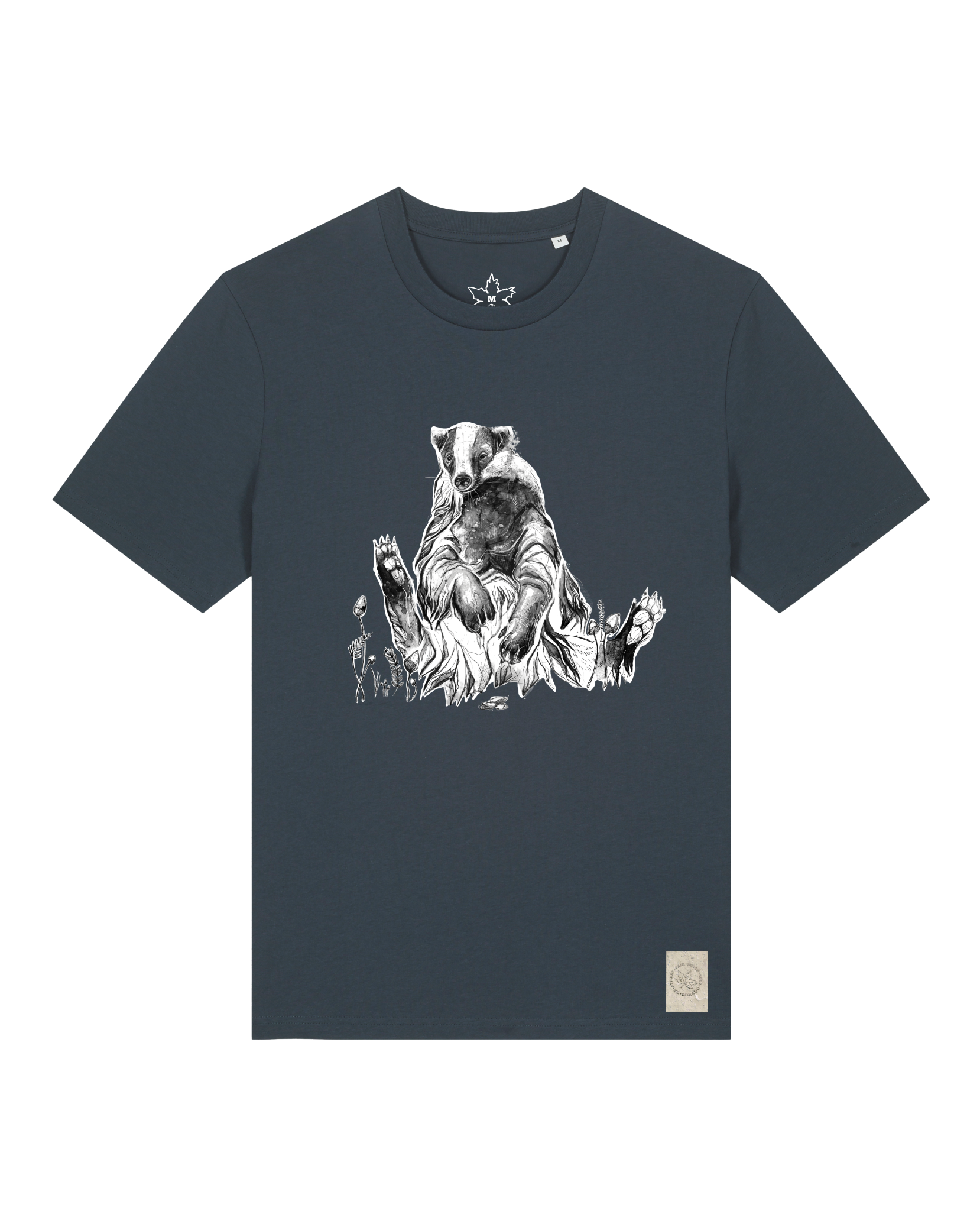 bio-unisex-medium fit-tshirt-dachs-sttu169-blaubeernacht-front