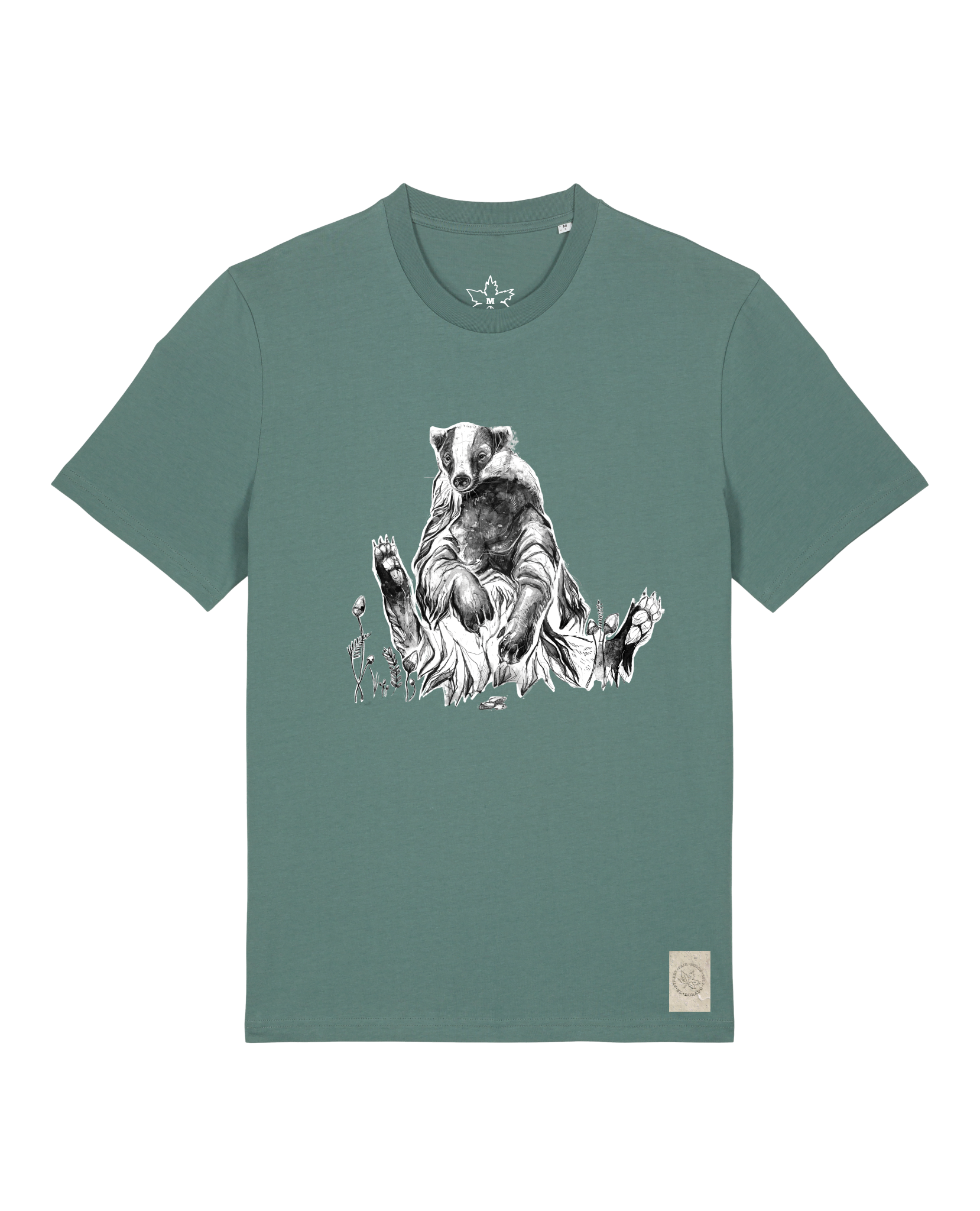 bio-unisex-medium fit-tshirt-dachs-sttu169-blautanne-front