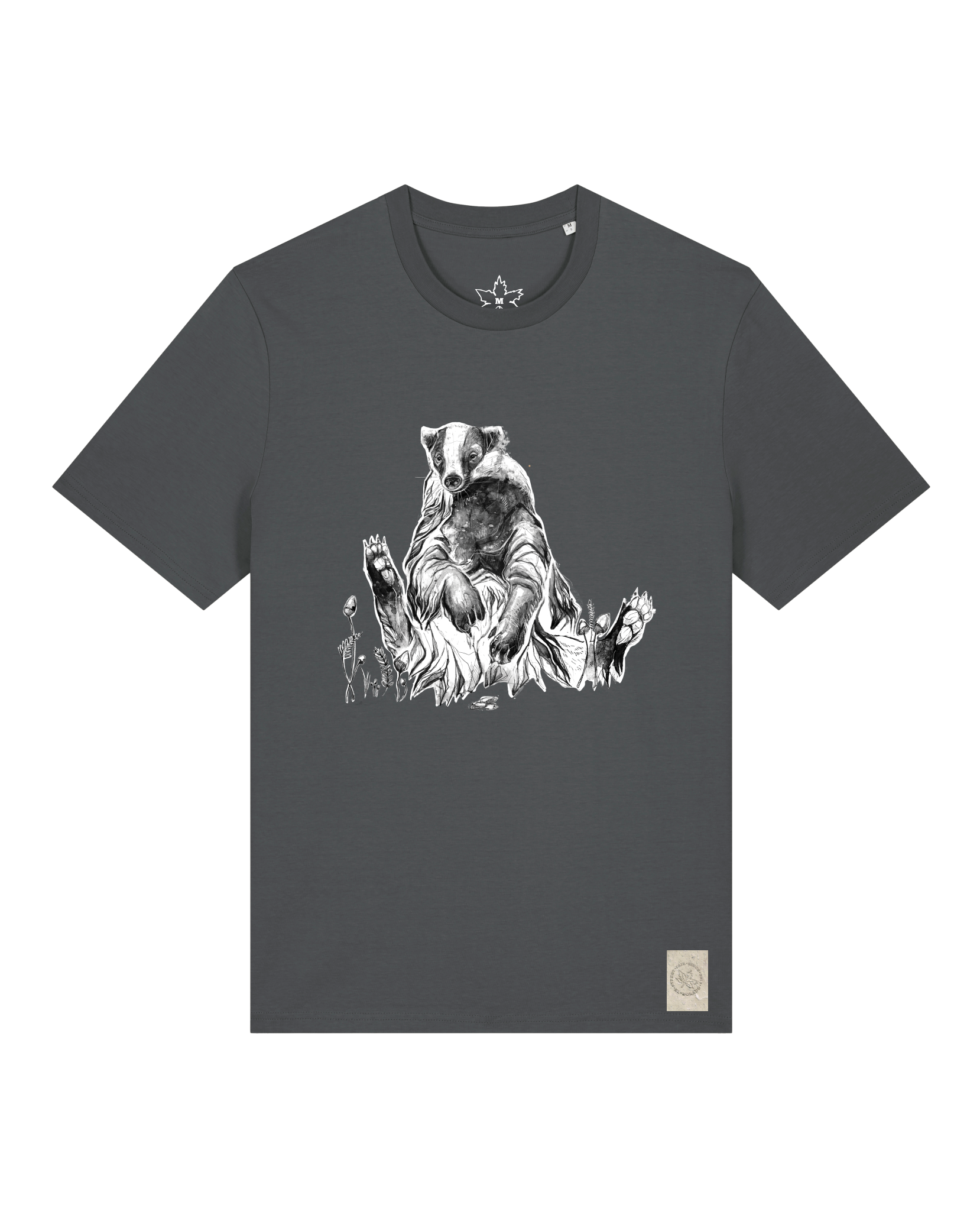 bio-unisex-medium fit-tshirt-dachs-sttu169-eisen-front