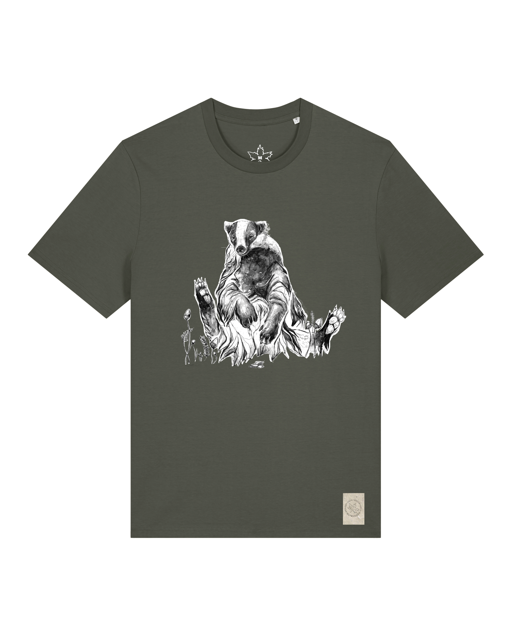 bio-unisex-medium fit-tshirt-dachs-sttu169-grunkohl-front