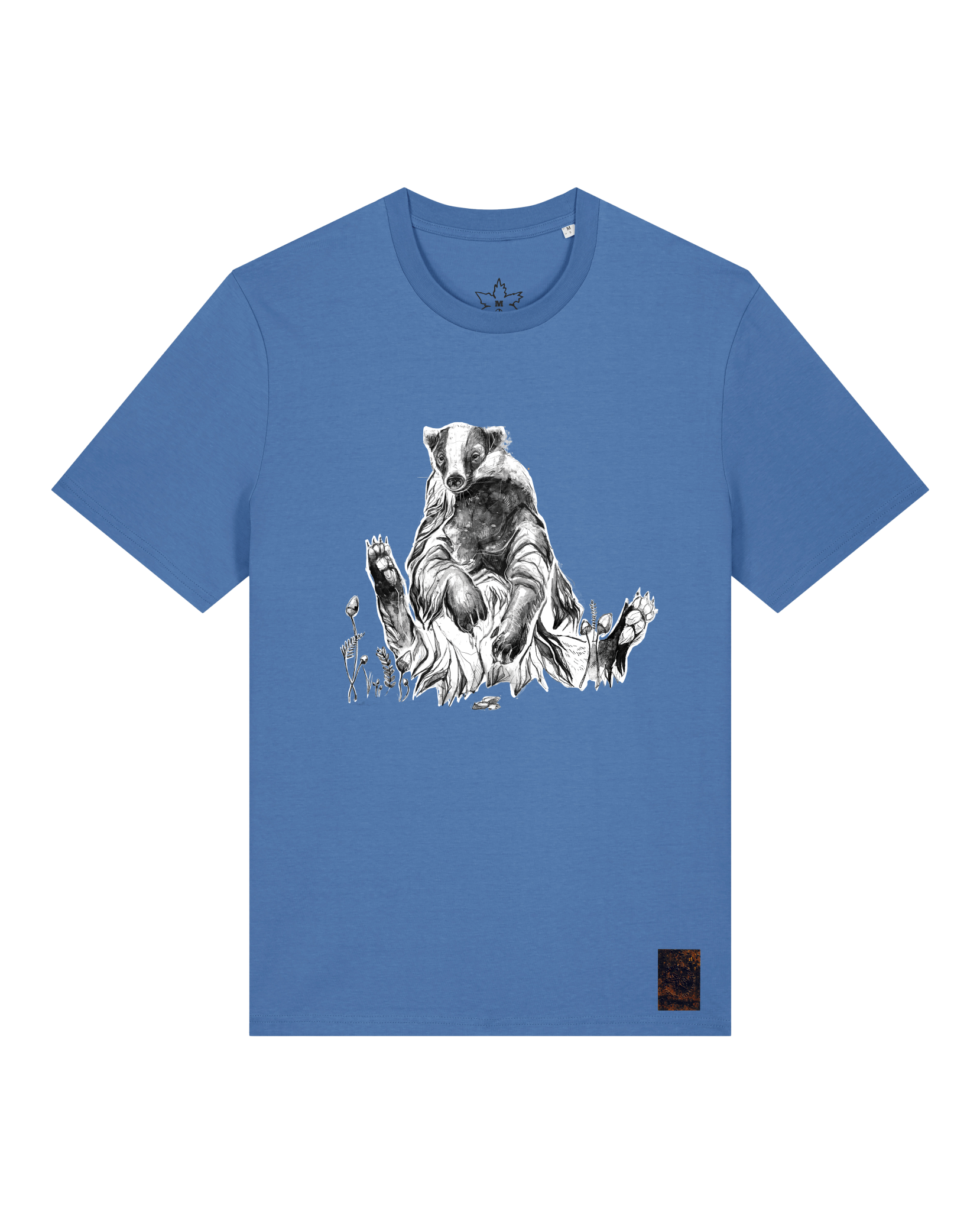 bio-unisex-medium fit-tshirt-dachs-sttu169-hortensie-front