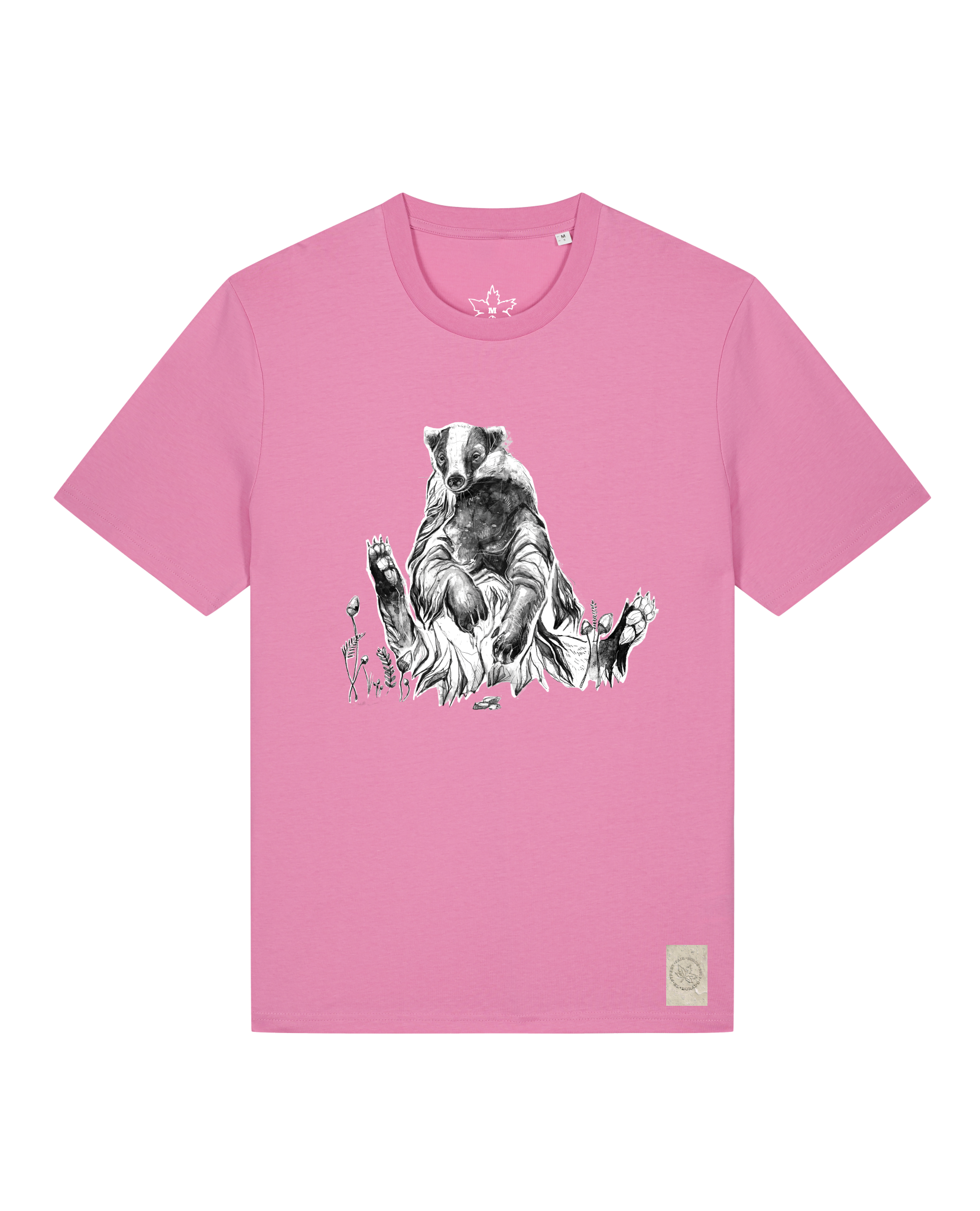 bio-unisex-medium fit-tshirt-dachs-sttu169-kaugummi-front