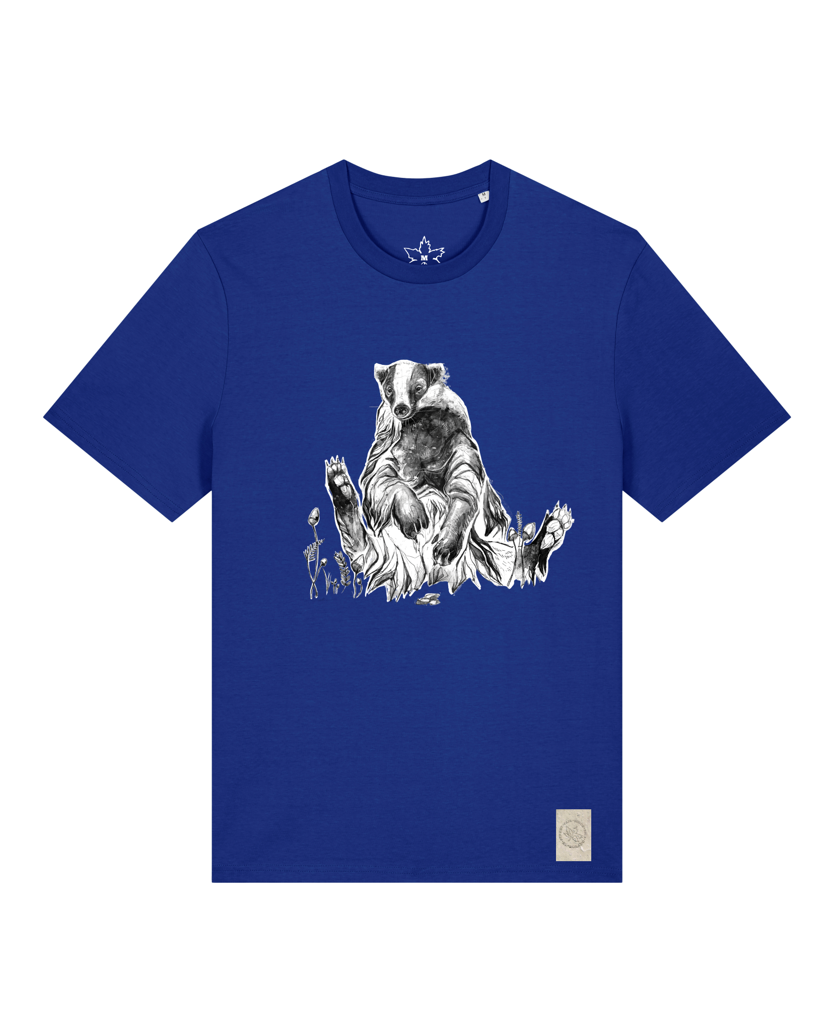 bio-unisex-medium fit-tshirt-dachs-sttu169-kornblume-front