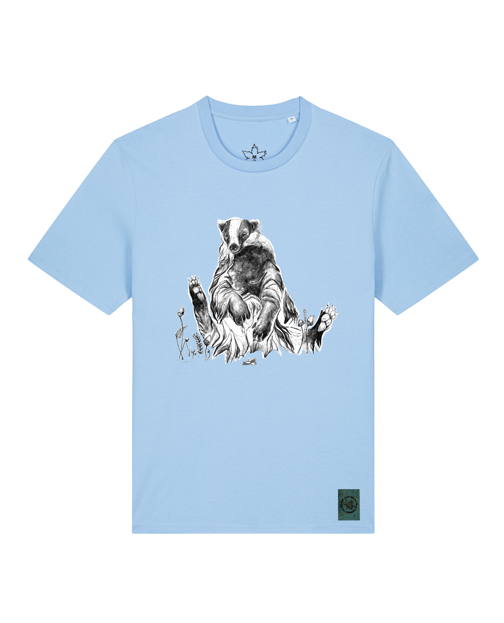 bio-unisex-medium fit-tshirt-dachs-sttu169-lagune-front