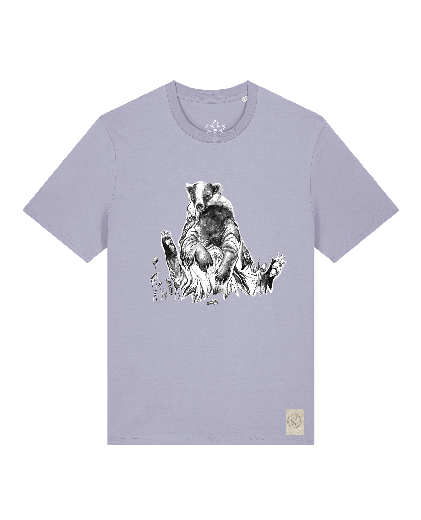 bio-unisex-medium fit-tshirt-dachs-sttu169-lavender-front